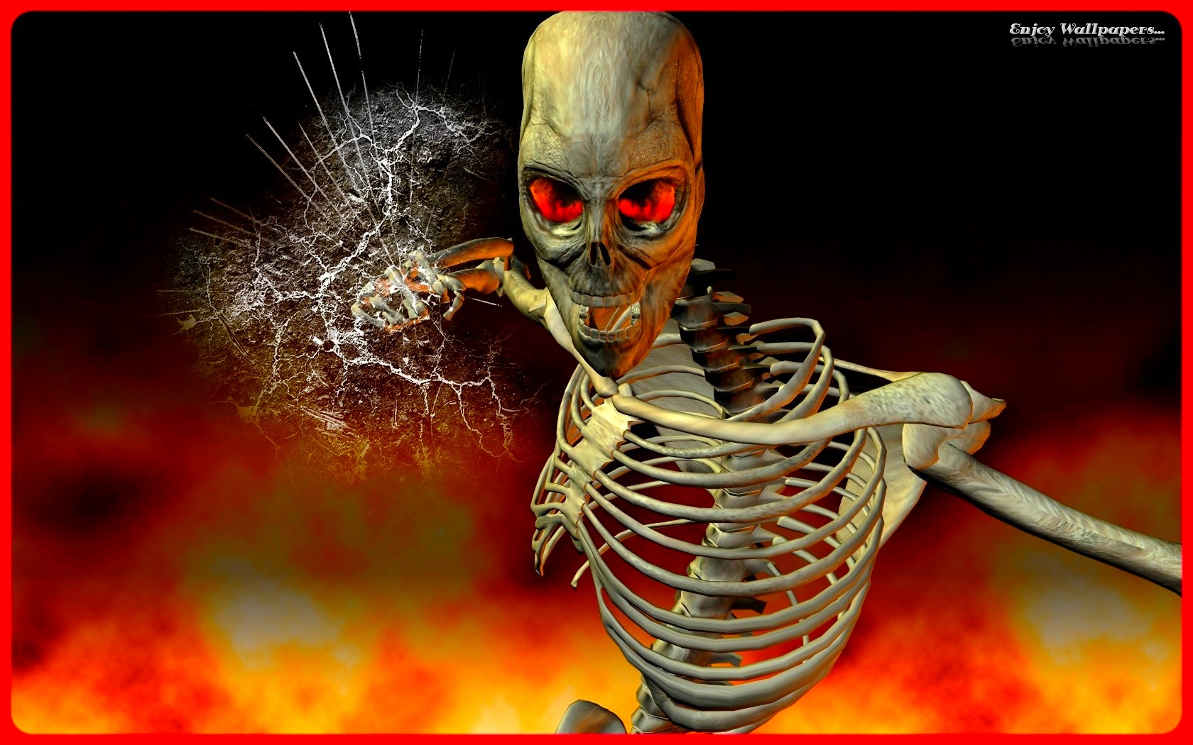 Dark Skeleton HD Wallpaper: Unleash the Eerie Power