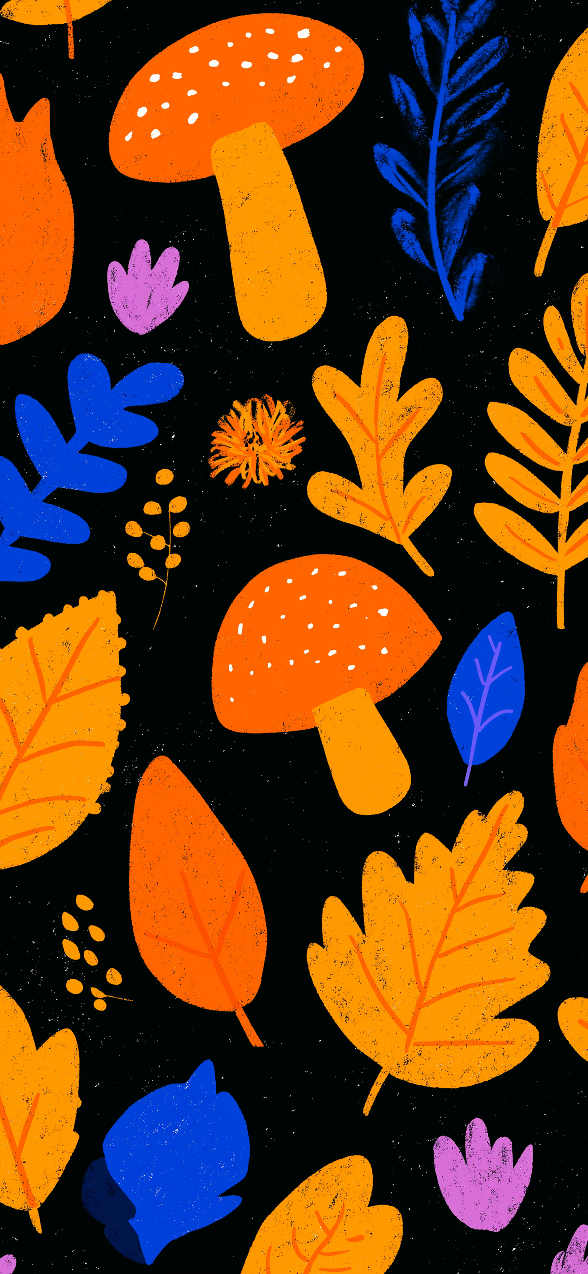 Autumn Leaves Mushrooms Dark Aesthetic Autumn Wallpaper HD