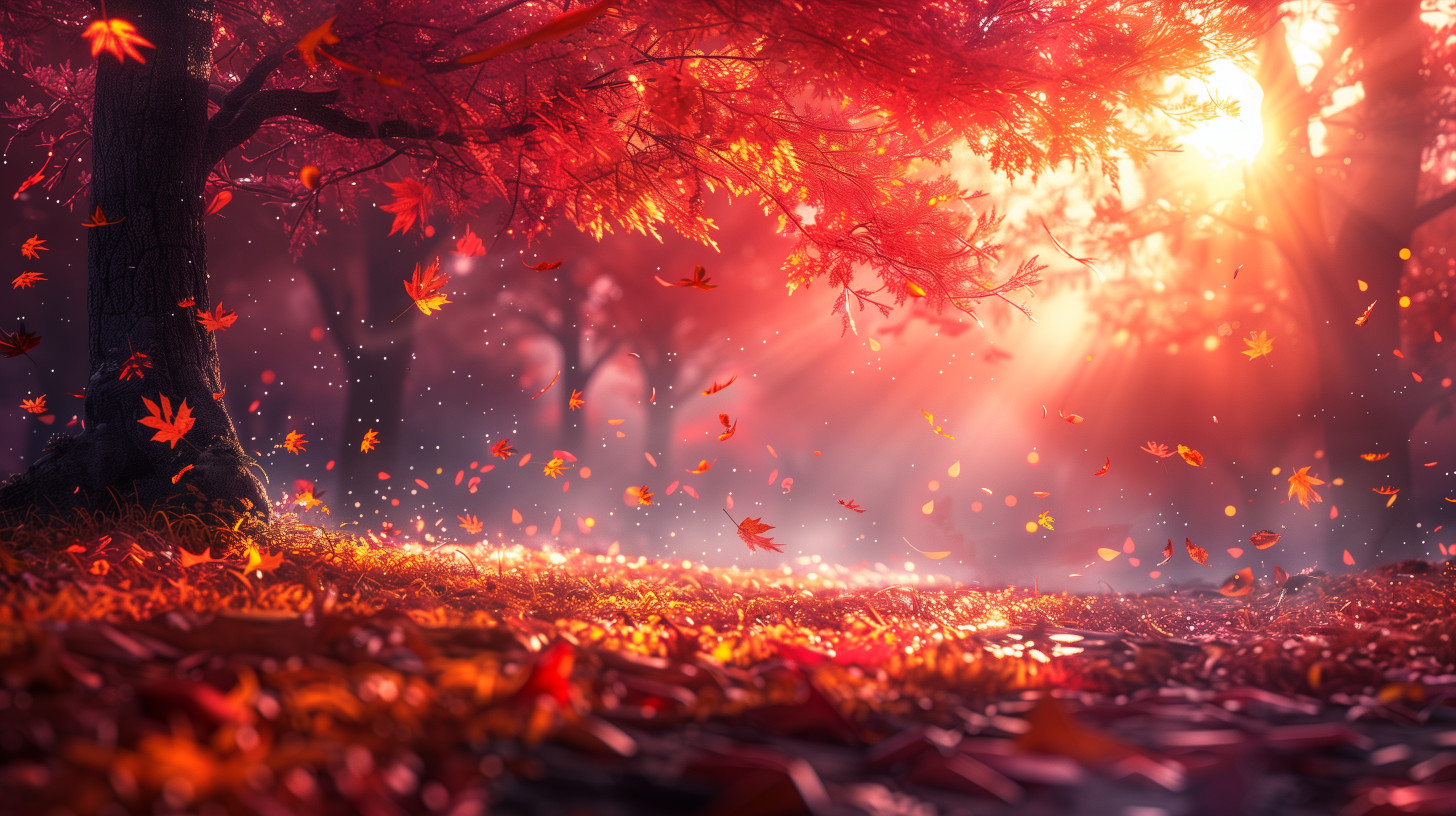 Autumn Serenity Scene Presentation Background