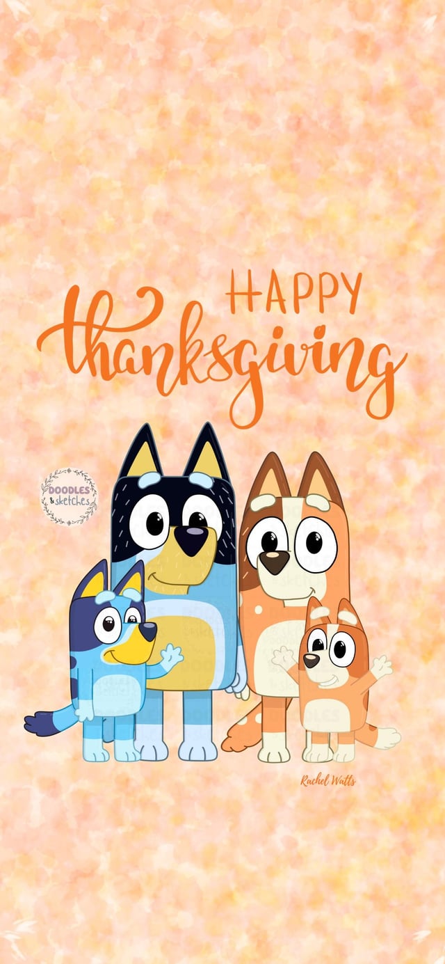 Happy Thanksgiving Bluey Wallpaper