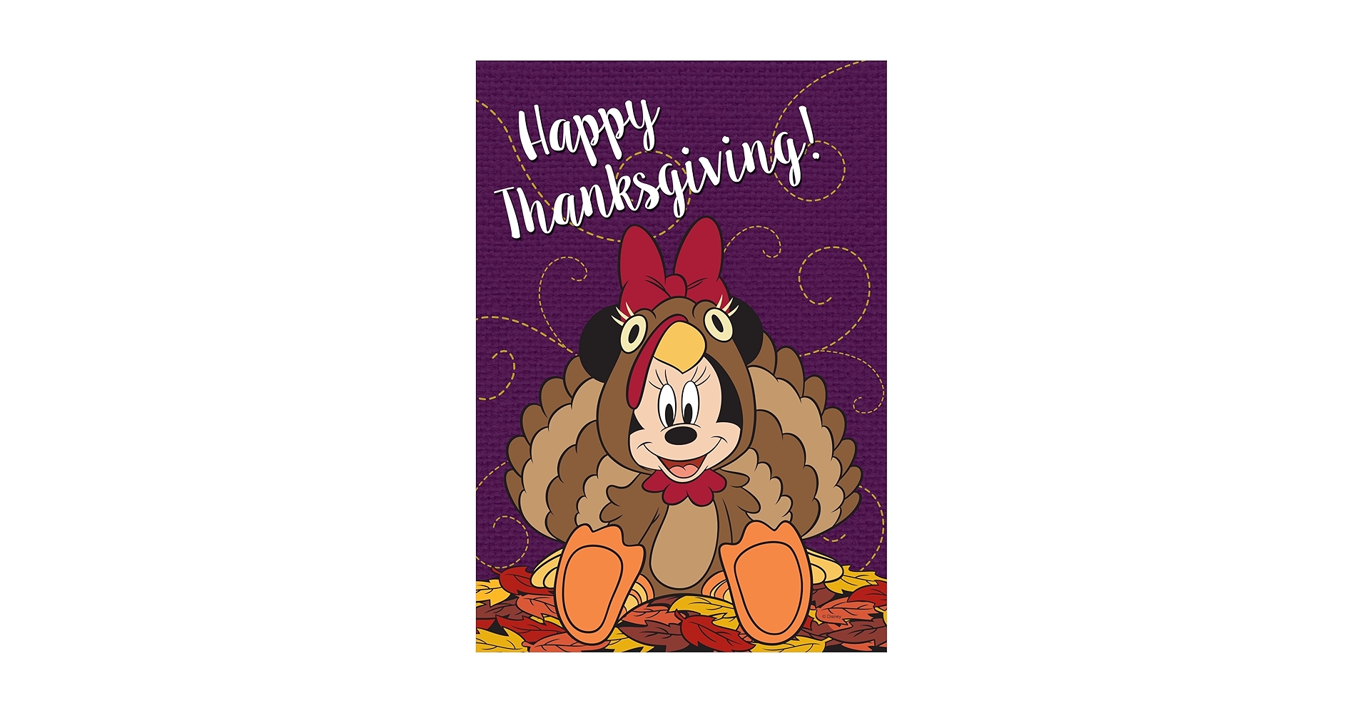 Amazon.com, BACKYARD GLORY Disney Minnie Turkey Happy Thanksgiving Garden Flag, 12.5 x 18, Officially Licensed Disney Product, Flag Stand Sold Separately, Patio, Lawn & Garden