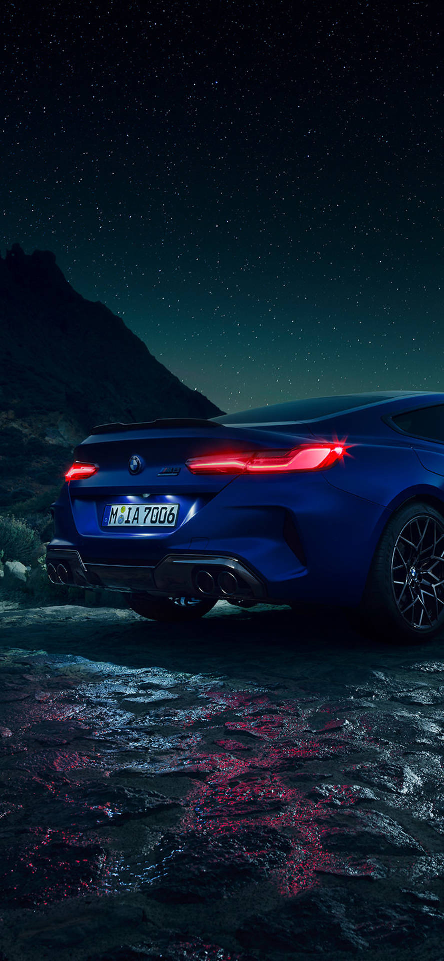 Download Blue BMW M At Night Wallpaper