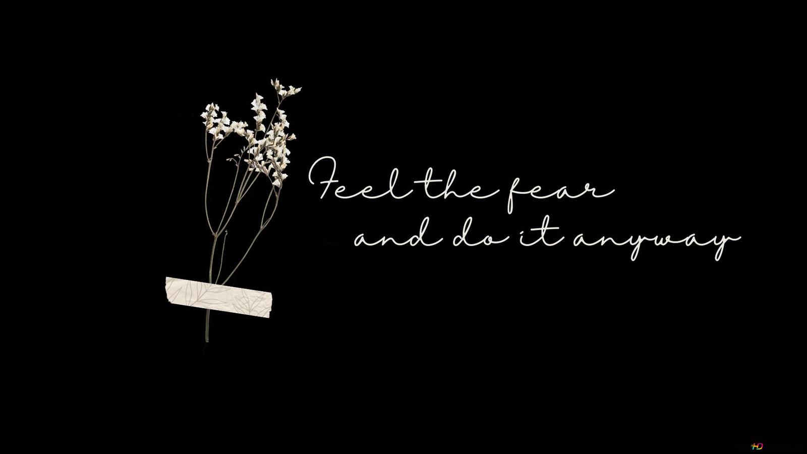 Minimalist design for Laptop, Desktop the Fear and do it anyway HD wallpaper download
