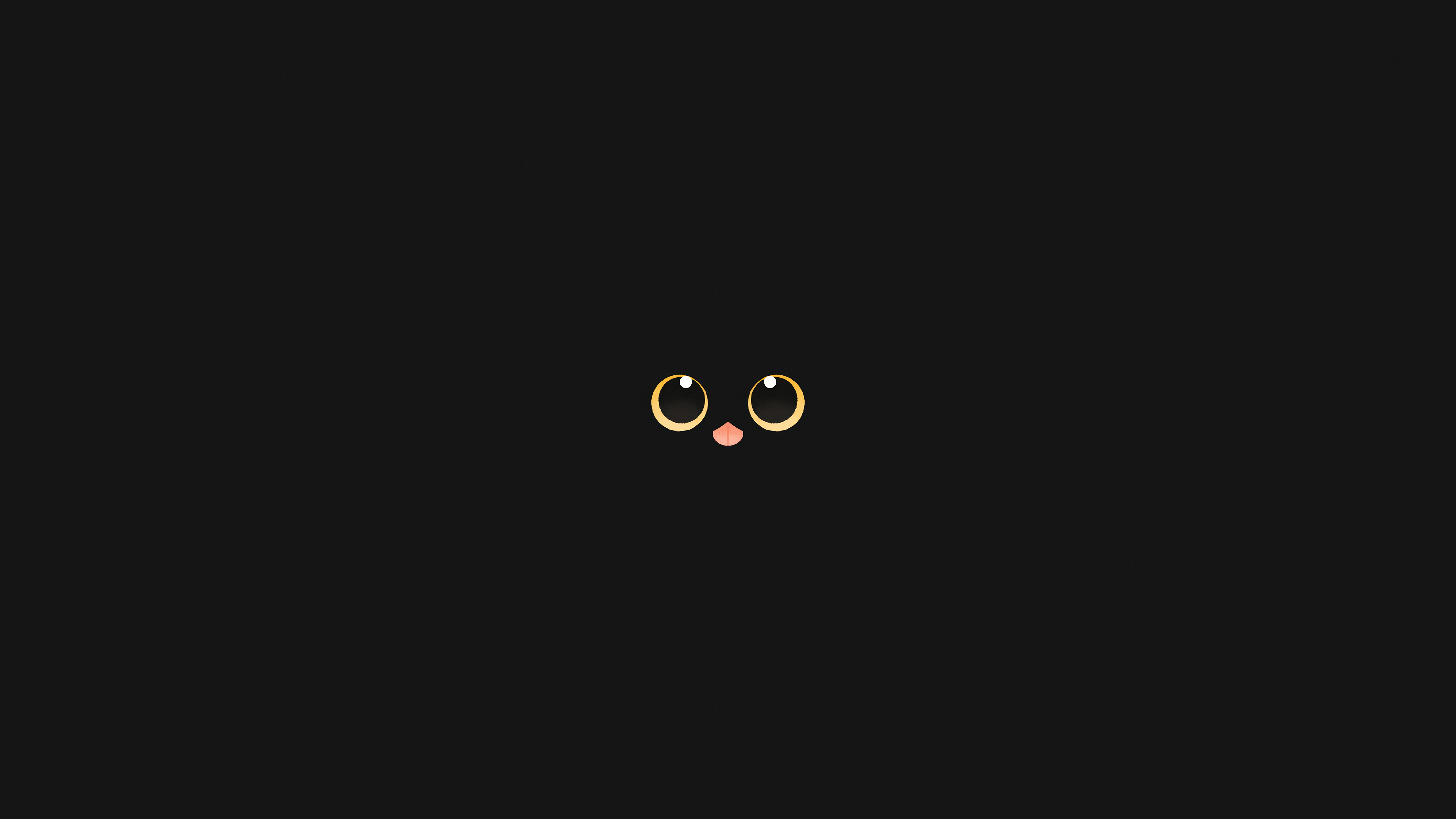 Black Cat Cute Minimalist Wallpaper 4K HD PC c