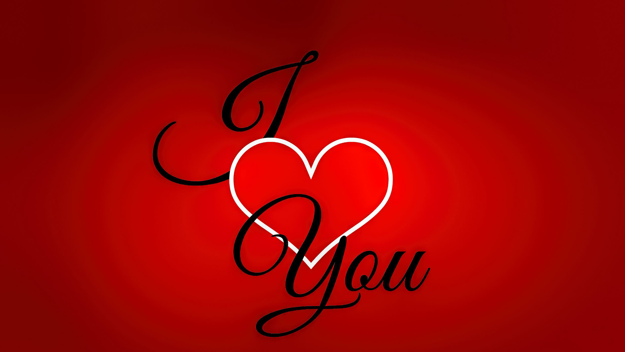I Love You Text In Red Background With Heart Instead Of Word Love HD I Love Wallpaper