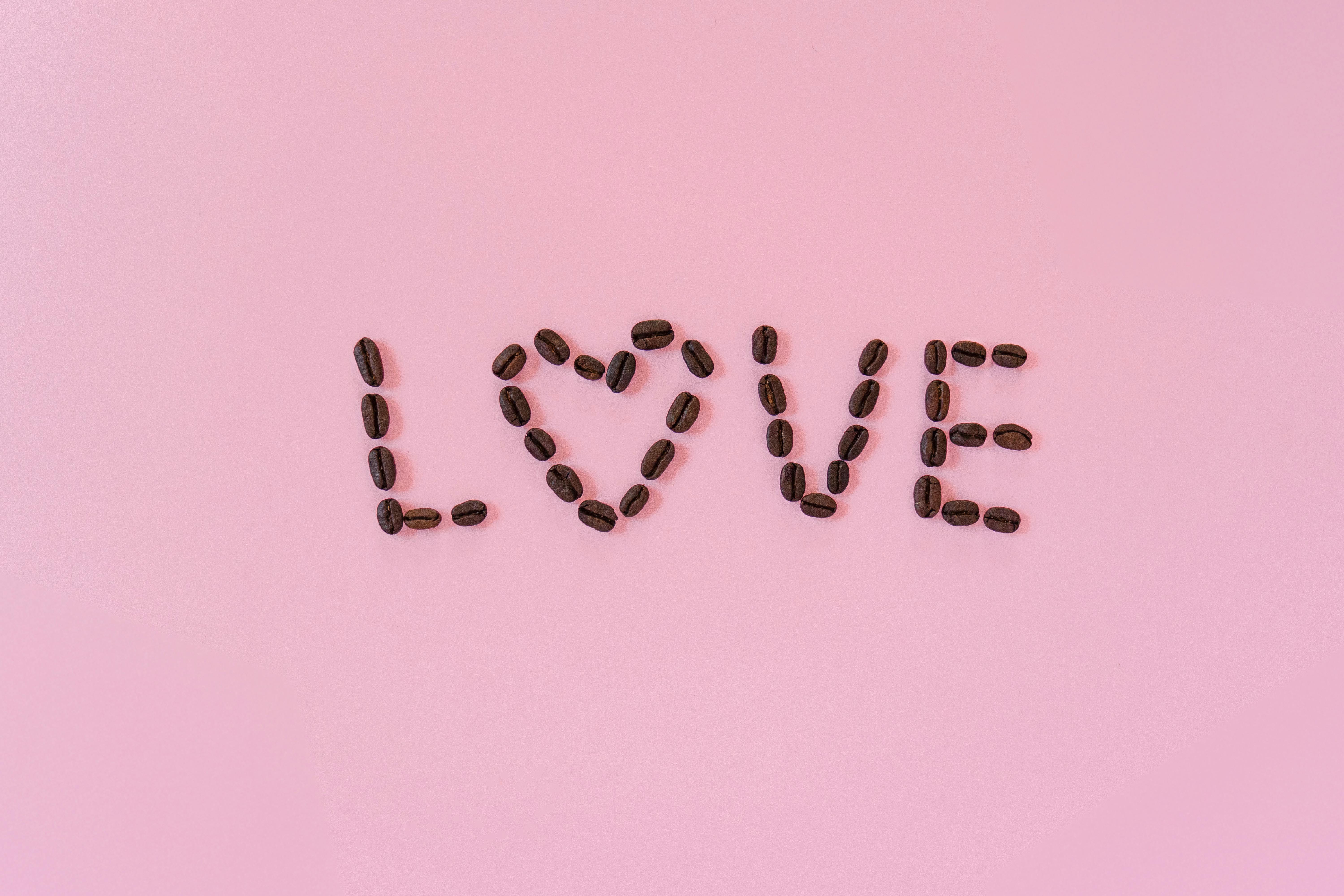 Love Text On White Background · Free