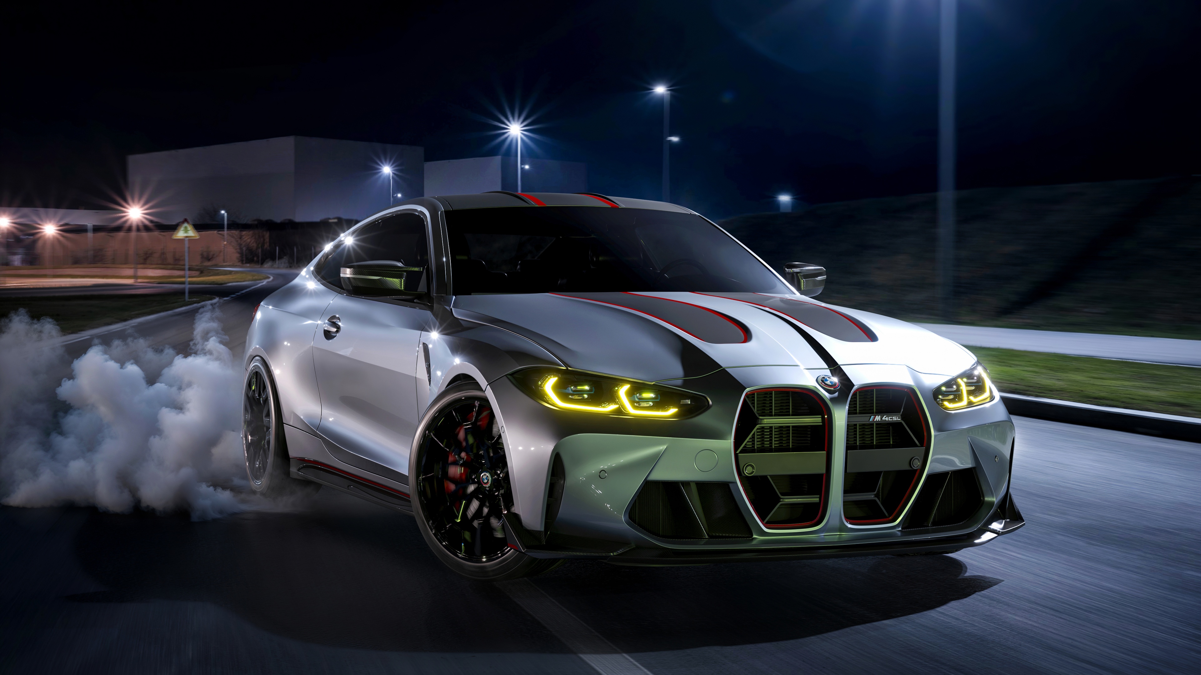 BMW M4 CSL Wallpaper 4K, Night, 5K