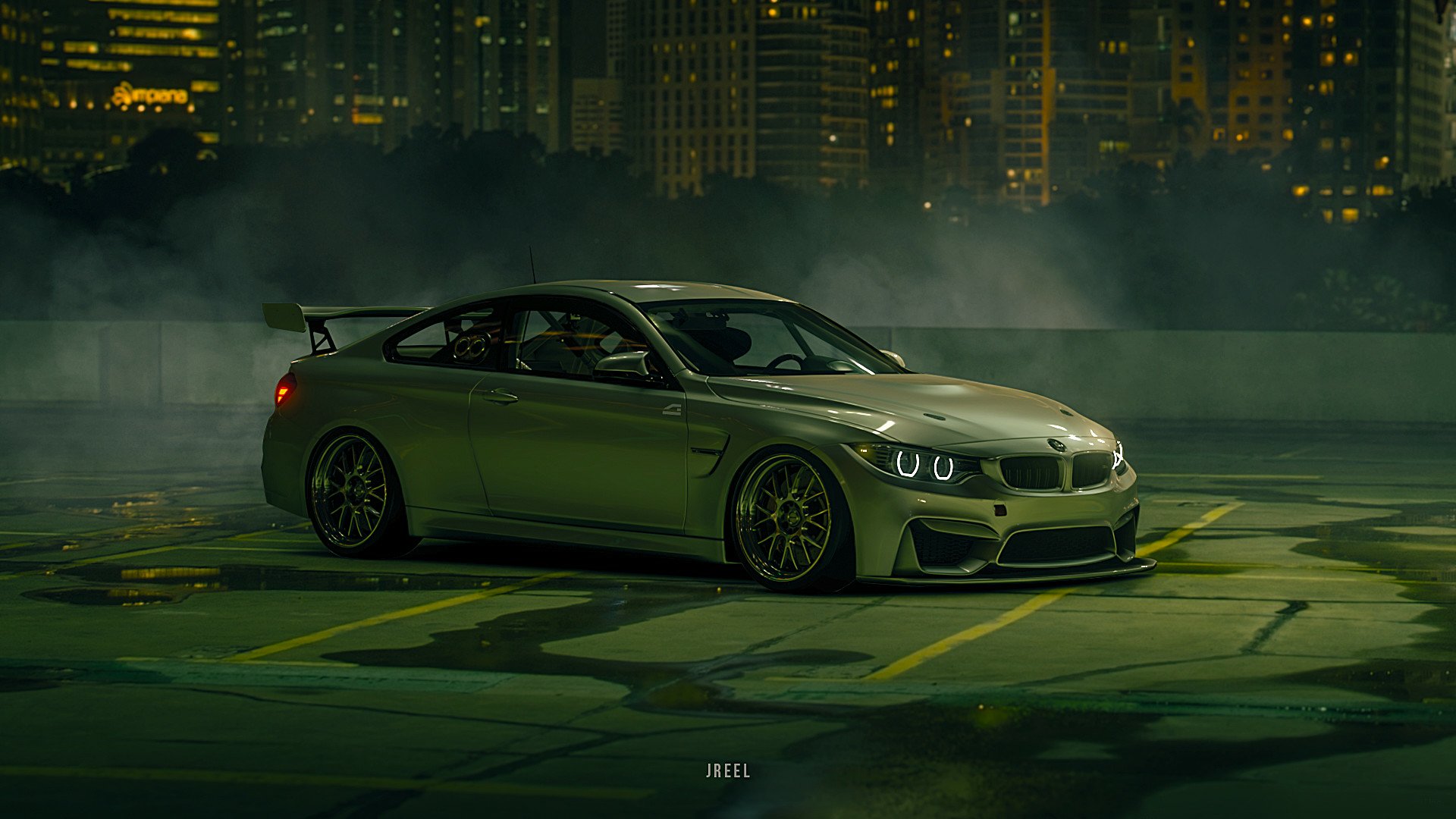 BMW M4 GT4 Night Drift. Gran Turismo Sport HD Wallpaper