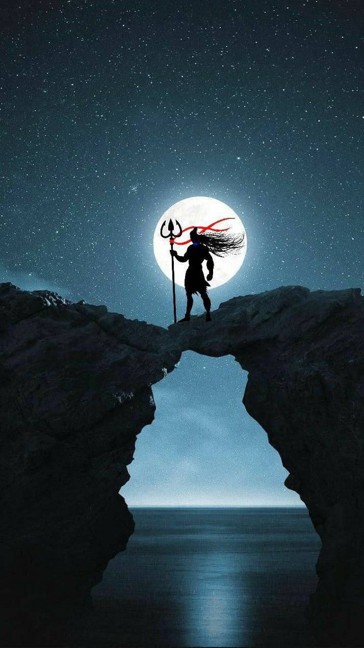 Download Shiva iPhone On Cliff Wallpaper