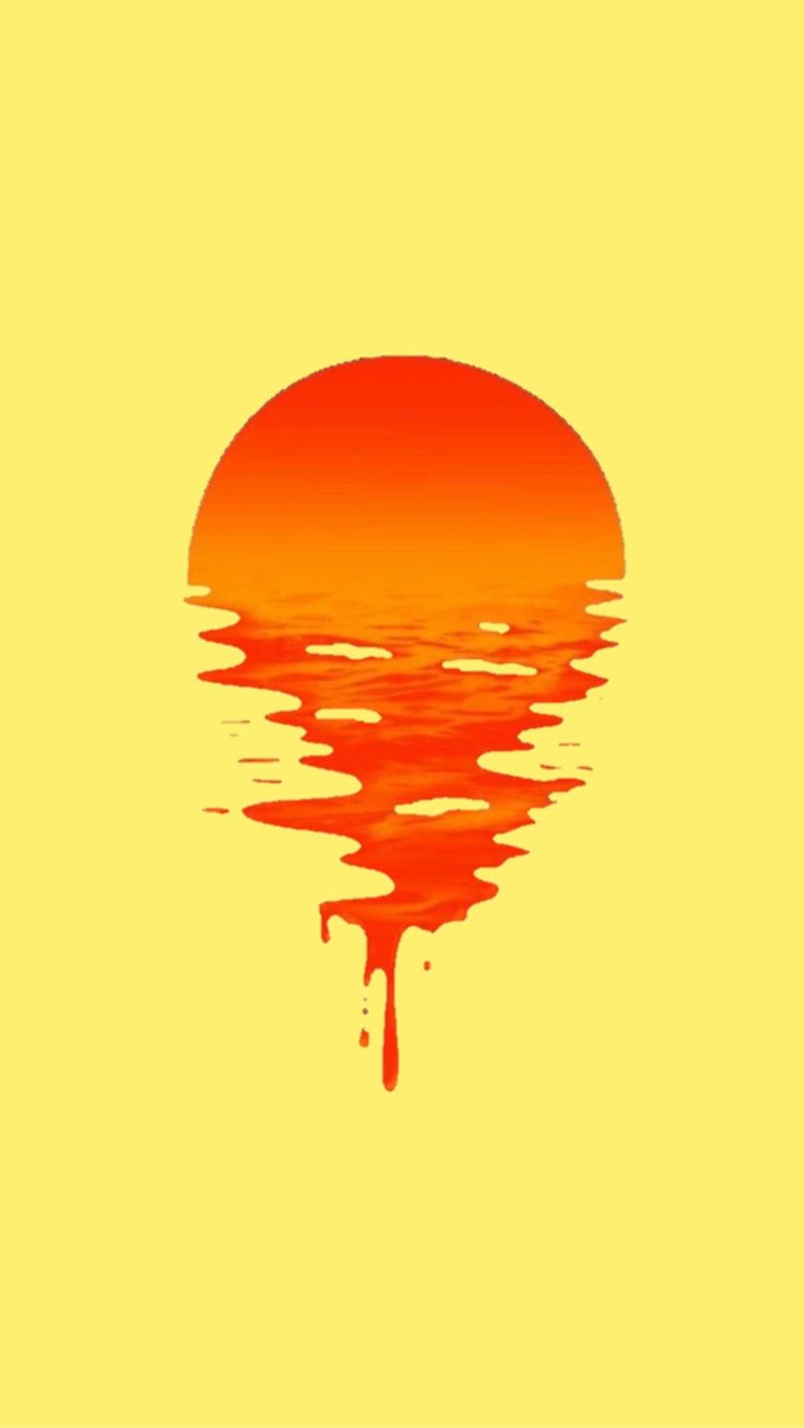 Yellow Red Orange Wallpaper / Lockscreen / Background Sunset Sun Aesthetic