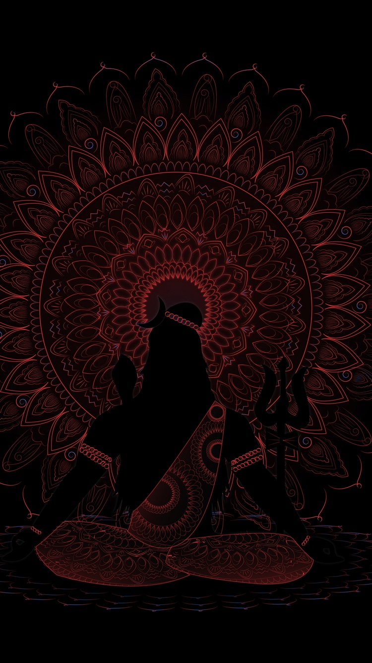 Lord Shiva Wallpaper 4K, AMOLED, Black background