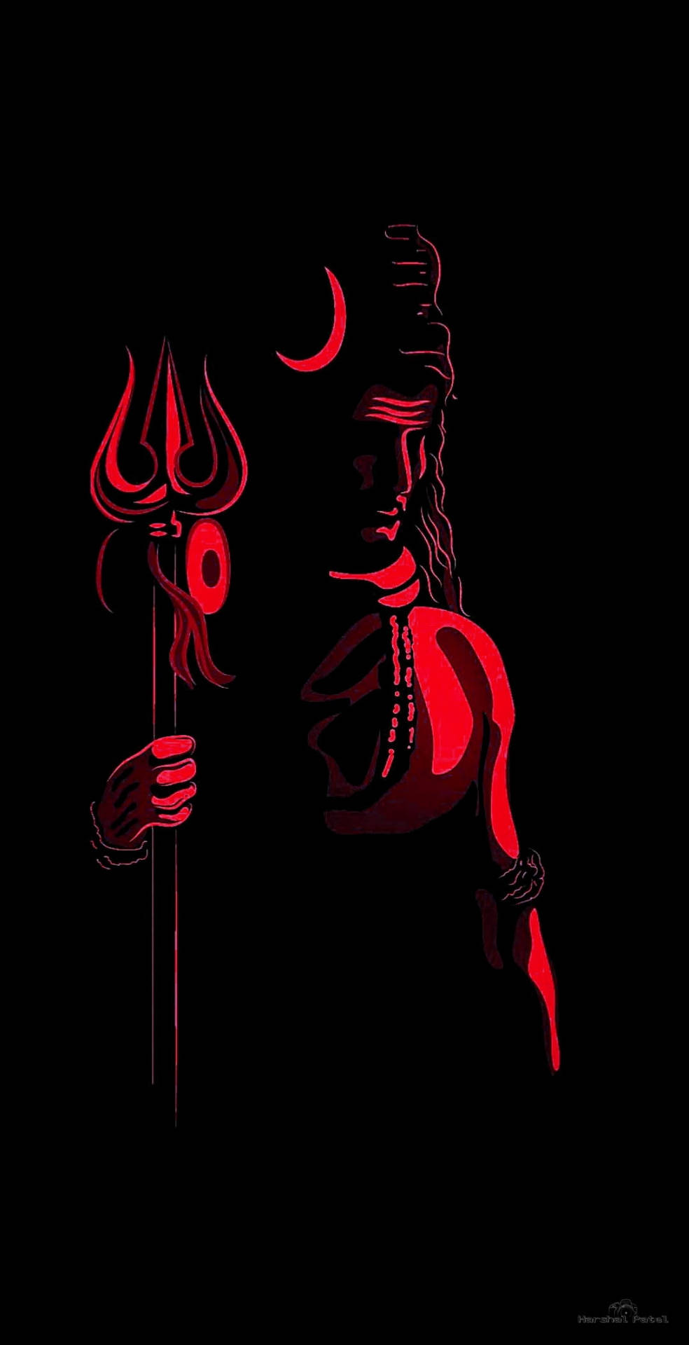 Download Shiva iPhone In Red Wallpaper