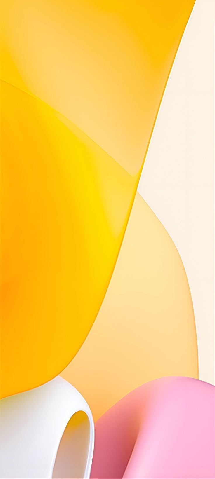Xiaomi MIUI HyperOS Google Android Default Stock Abstract Colors And Abstract Shapes Yellow