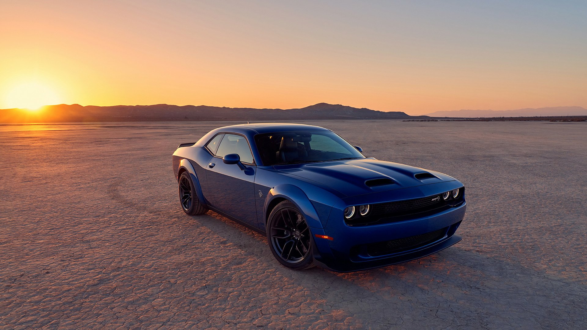 Dodge Challenger SRT Hellcat at Desert Sunset