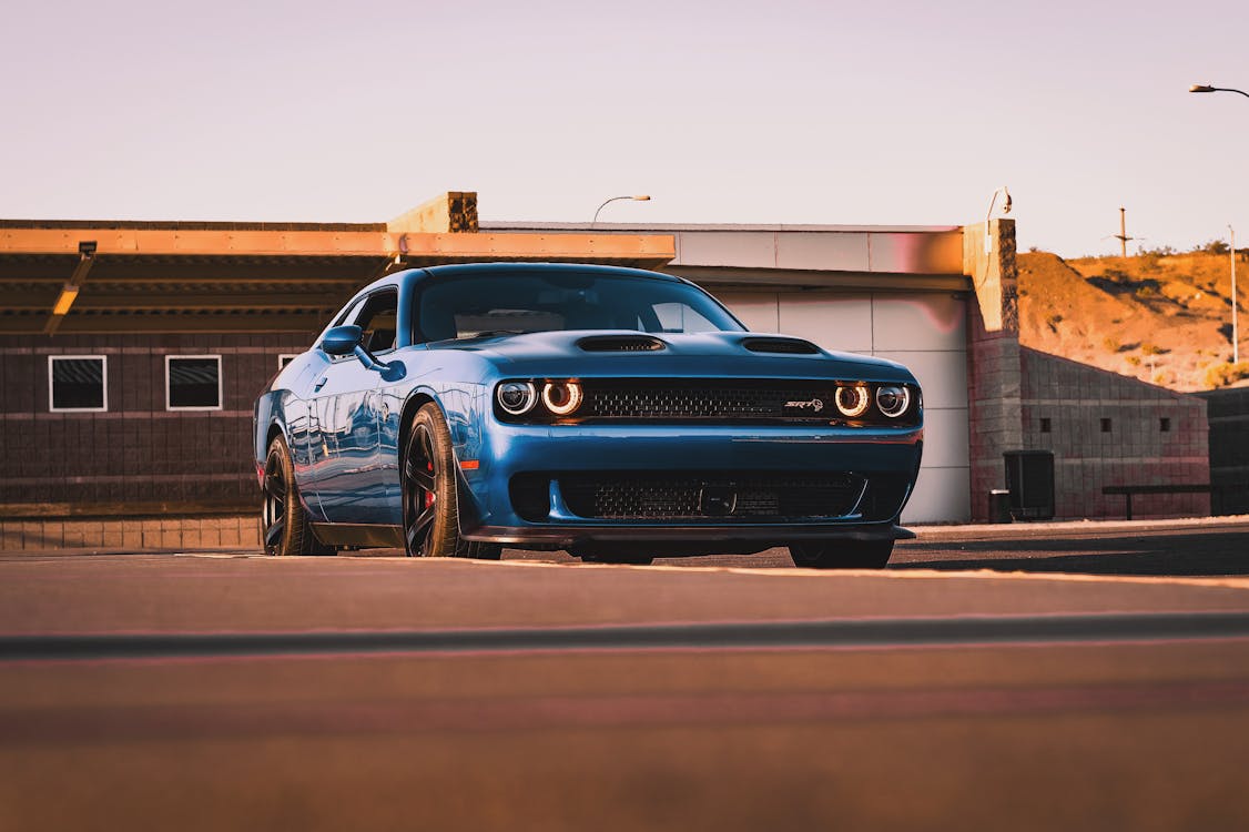 Blue Dodge Challenger · Free