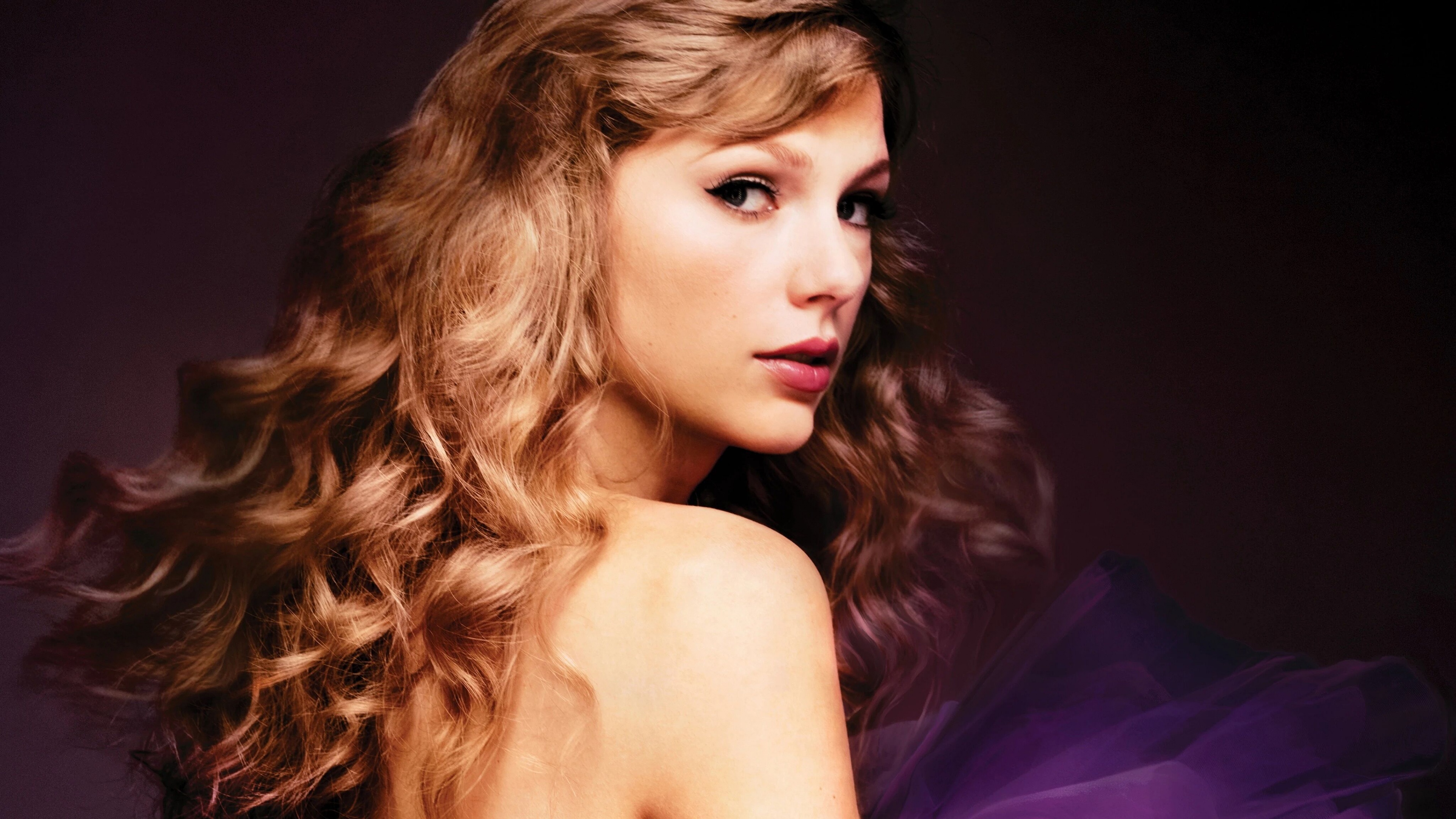 Beautiful singer Wallpaper 4K, Taylor Swift, Purple aesthetic