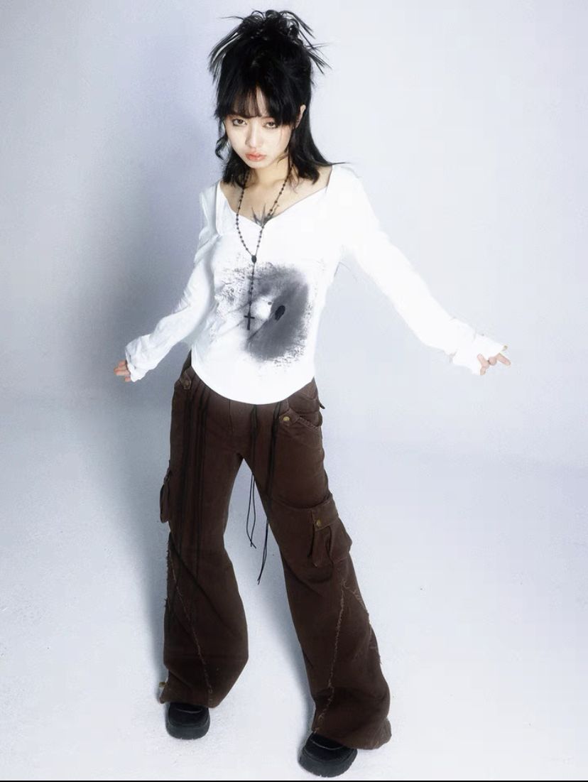 Y2K Black Beaded Mesh Halter Top