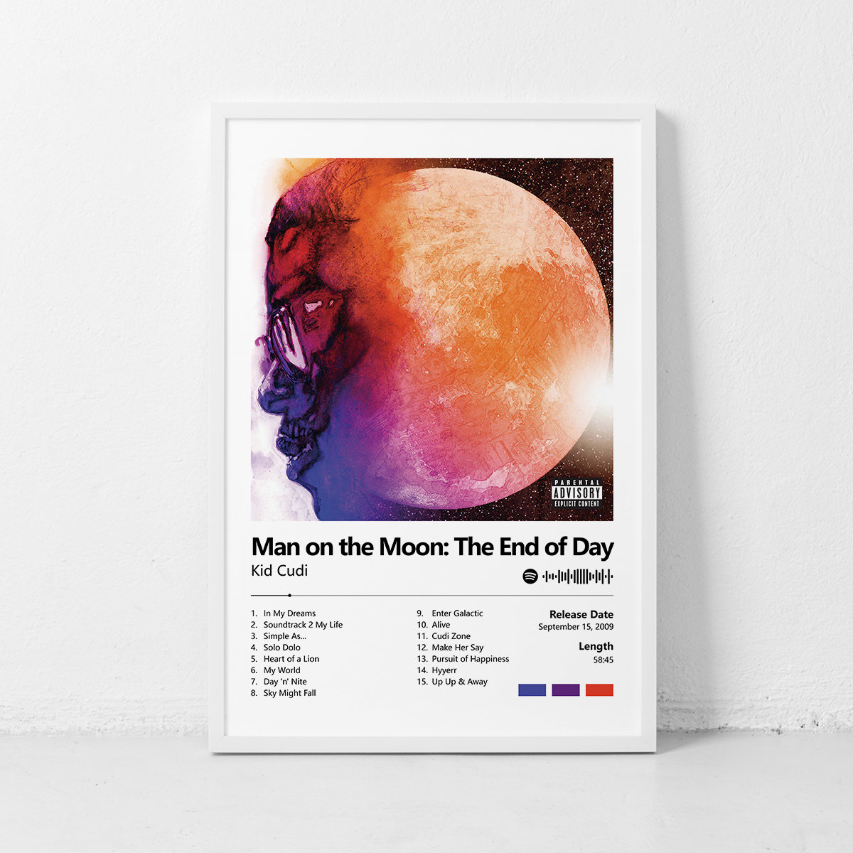 Man on the Moon The End of Day Cudi Album poster, Musi