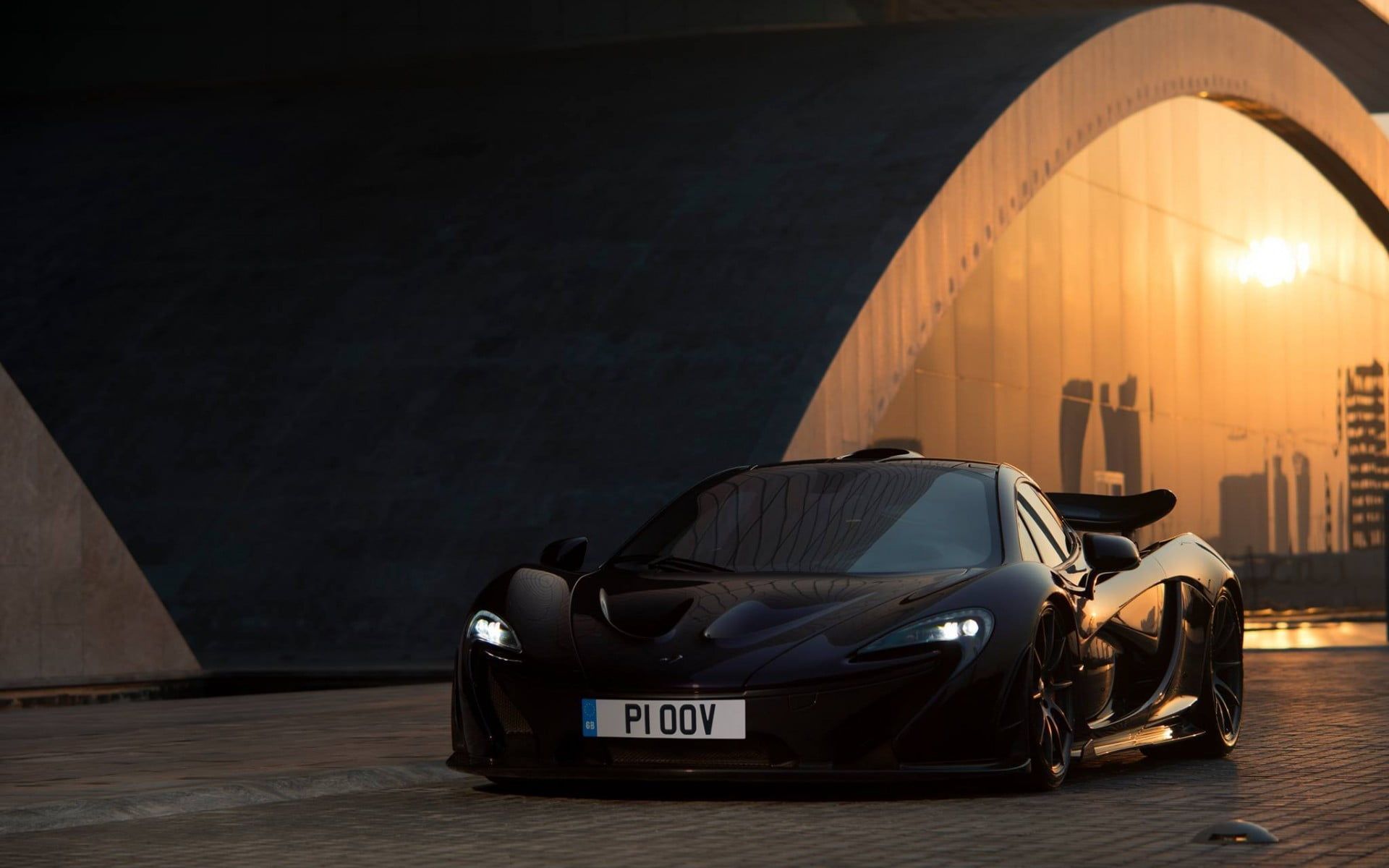 HD wallpaper: black coupe, car, McLaren P1, mode of transportation, motor vehicle