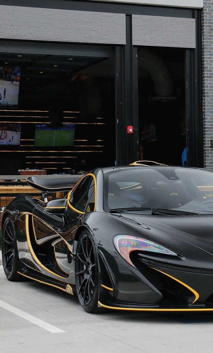Black McLaren P1 Aesthetic Dark iPhone Wallpaper Luxury Exotic Cars Men's Lifestyle Goals Picture