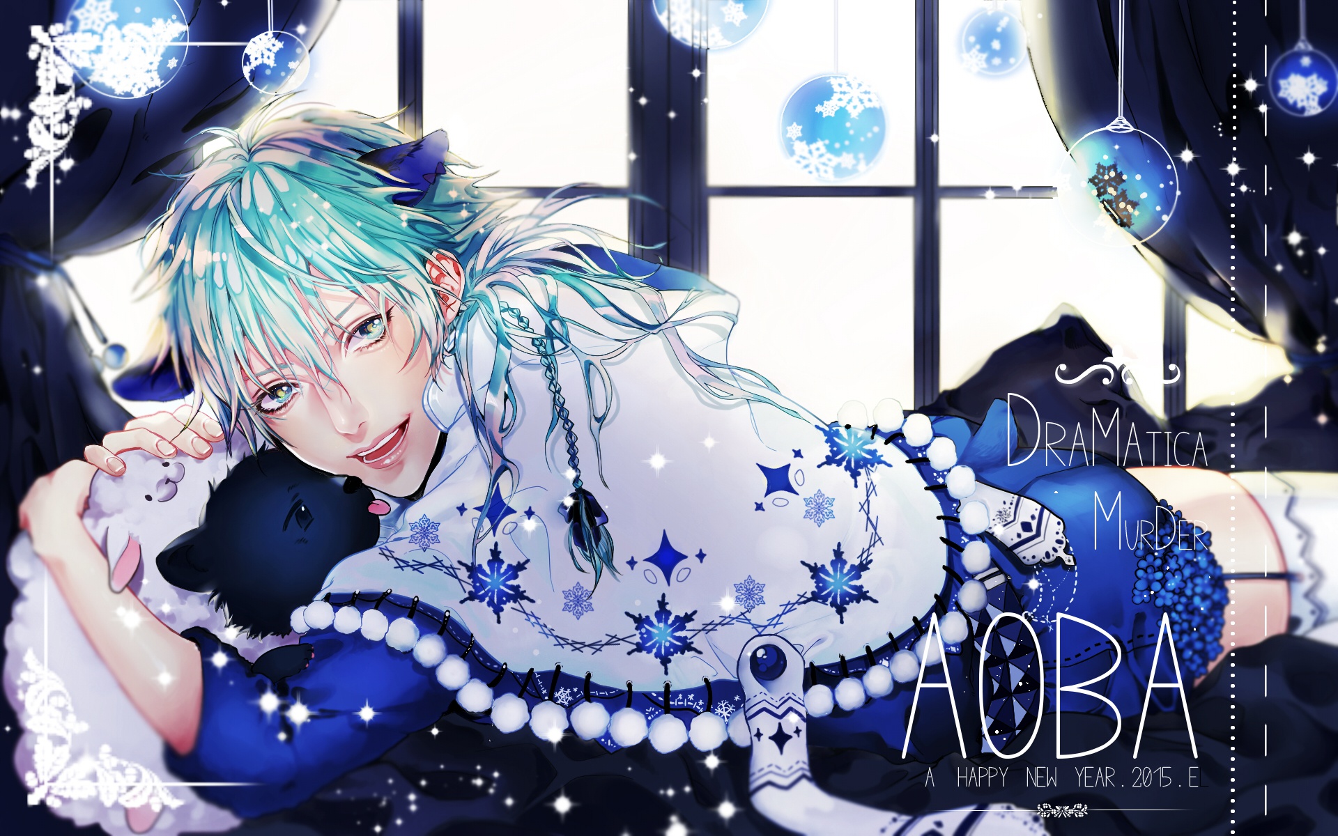 Wallpaper wallpaper, fanart, DRAMAtical Murder, Pixiv, Fanart From Pixiv, Seragaki Aoba, KIMPL, Ren (DMMd) for mobile and desktop, section сёнэн, resolution 1920x1200