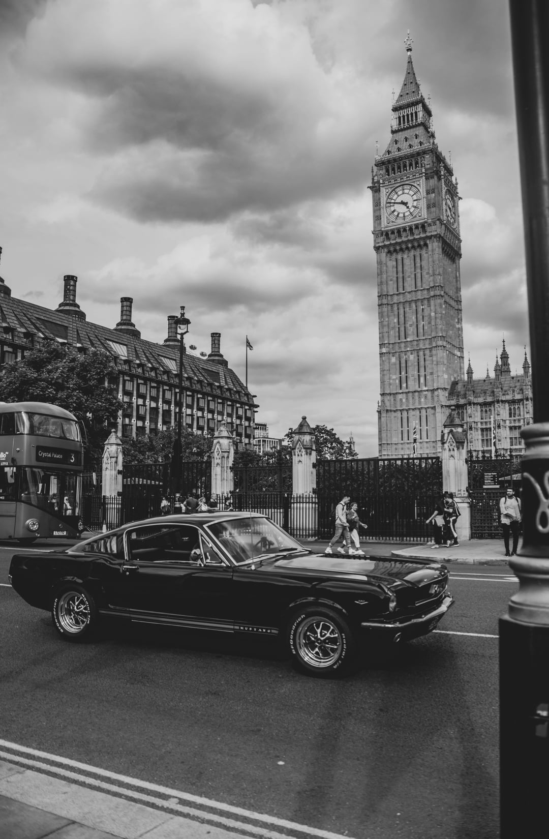 Vintage style picture I shot of a Mustang in front of Big Ben!
