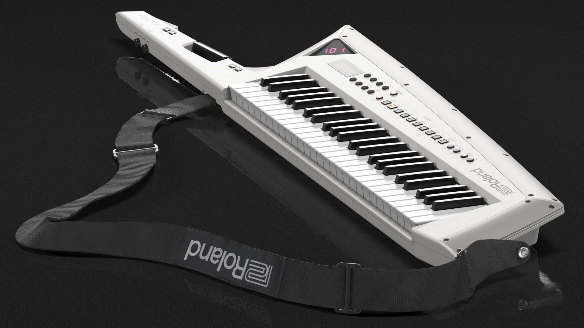 Roland AX Edge Keytar White 3D Model $33 - .3Ds .blend .c4d .fbx .max .ma .lxo .obj