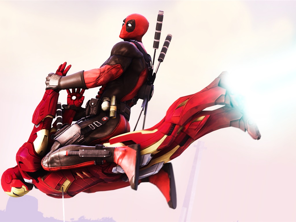 Wallpaper Deadpool and Iron Man 1920x1080 Full HD 2K Picture, Image