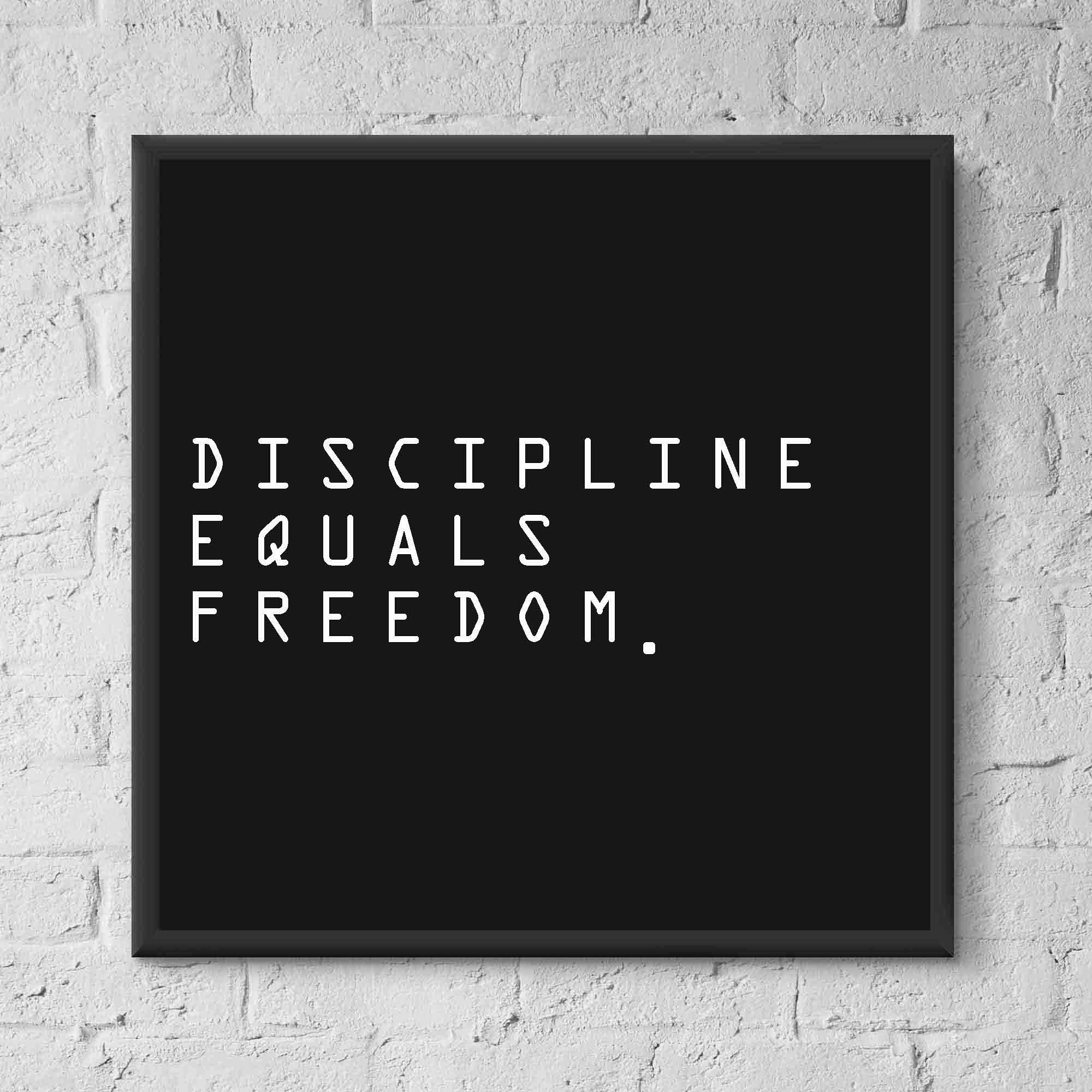 Jocko Willink Discipline Equals Freedom Motivation Poster