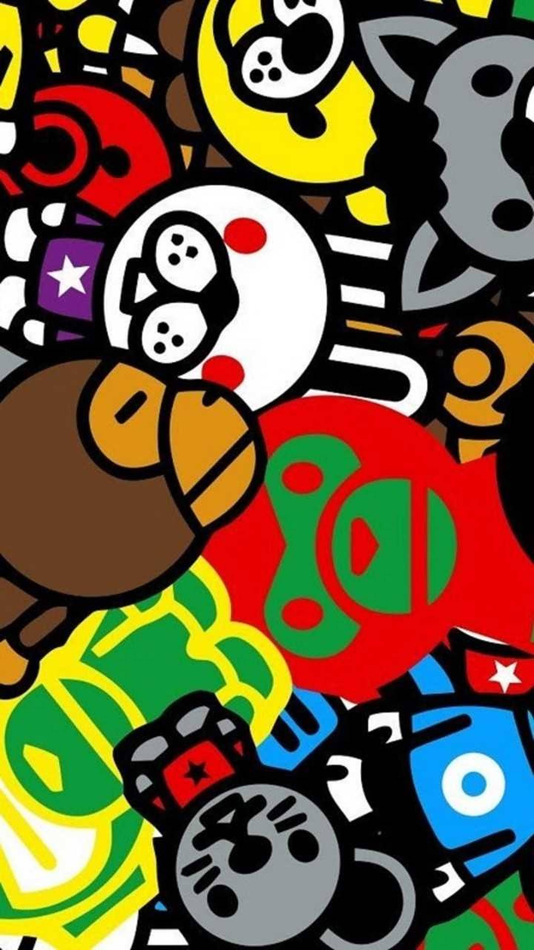 Download BAPE Logo Doodle Art Wallpaper
