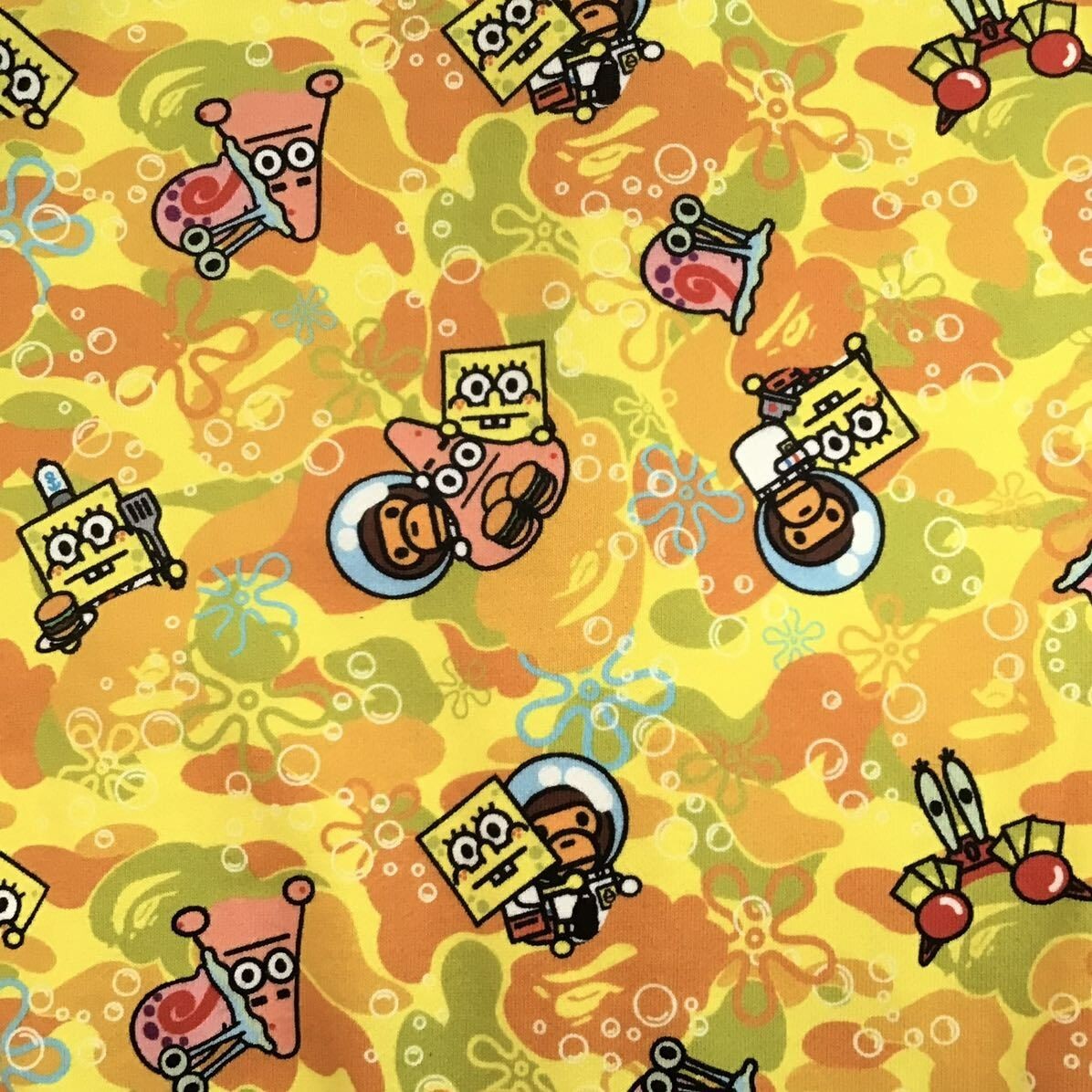 BAPE × SpongeBob Milo shark full zip hoodie A Bathing Ape Size L