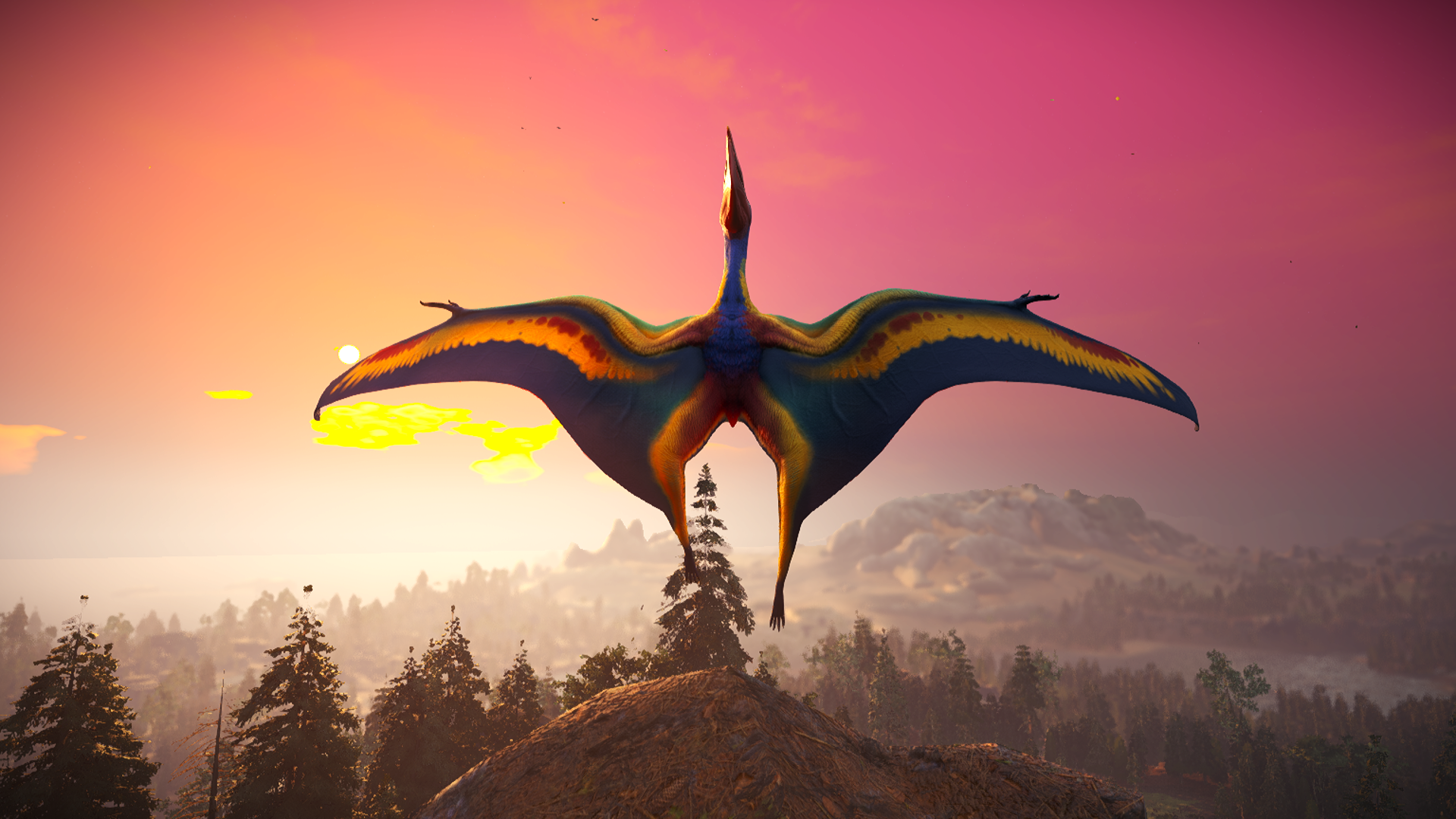 Showing off my new Hatzegopteryx skin in this photo sequence.titled Solar Ritual Dance