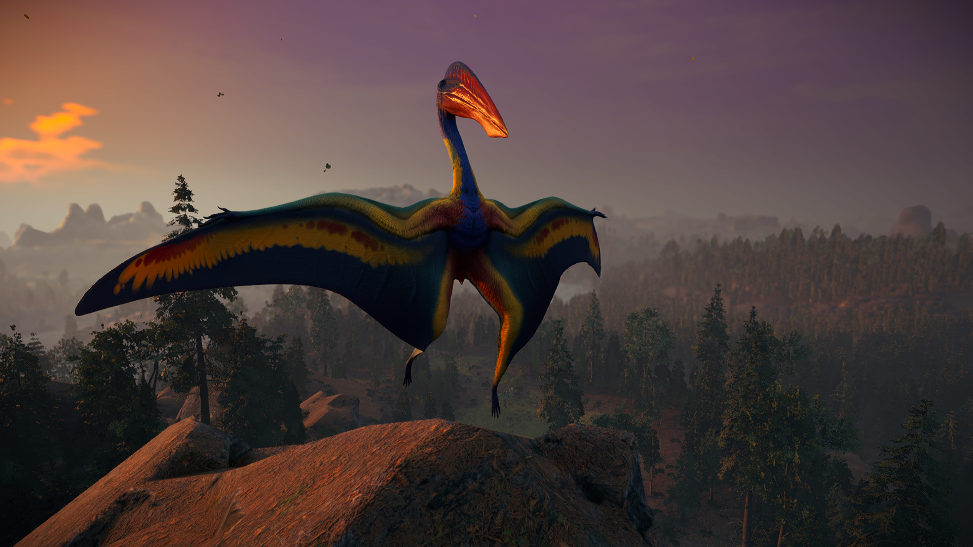 Showing off my new Hatzegopteryx skin in this photo sequence.titled Solar Ritual Dance