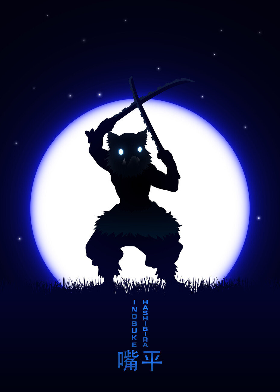Poster Inosuke Moon. Wall Art 1 FREE