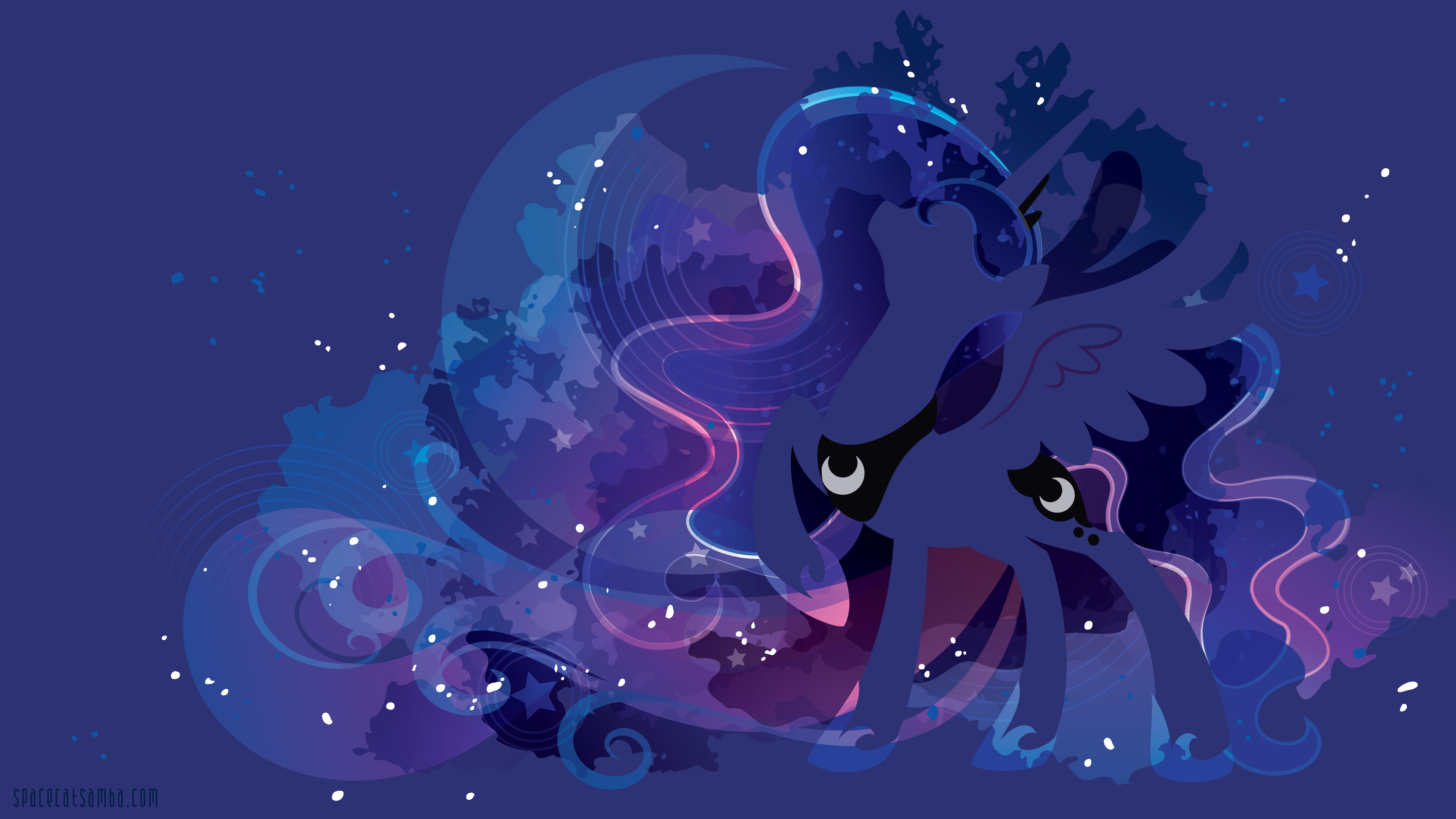 Princess Luna Minimalist 4K Ultra HD Wallpaper