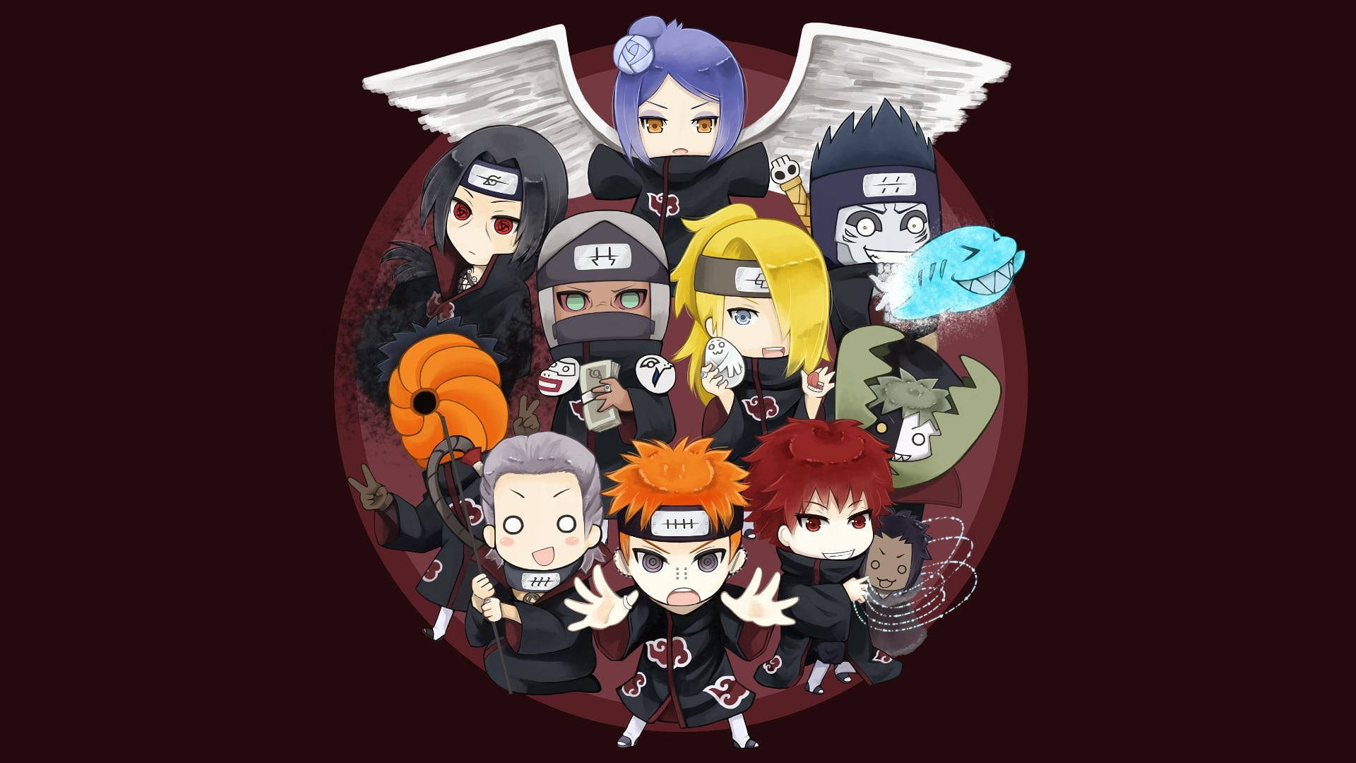 Download Chibi Form Akatsuki PC Wallpaper