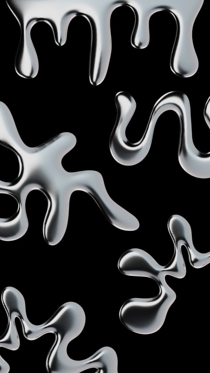 Liquid chrome bubble isolated on transparent background 3D rendering