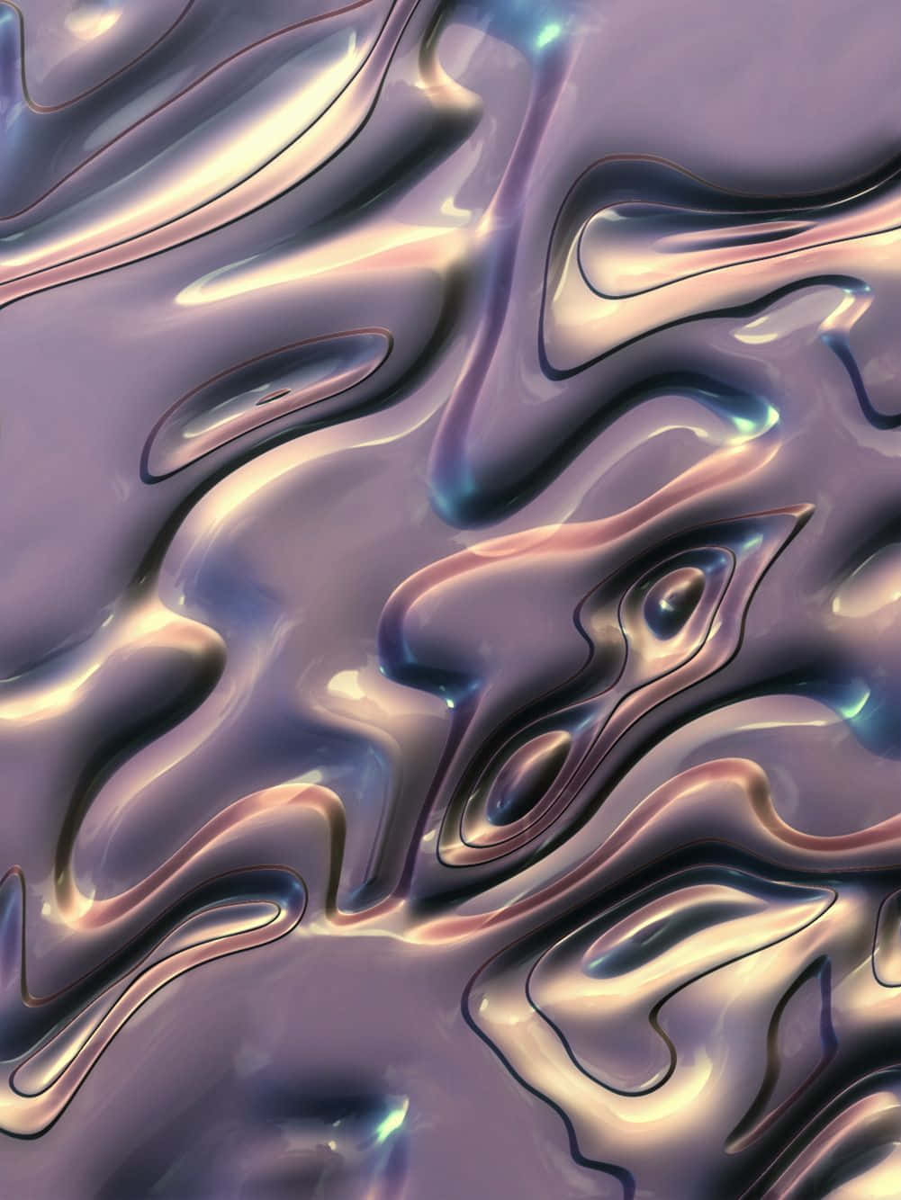 Download Chrome Waves Aesthetic Background Wallpaper