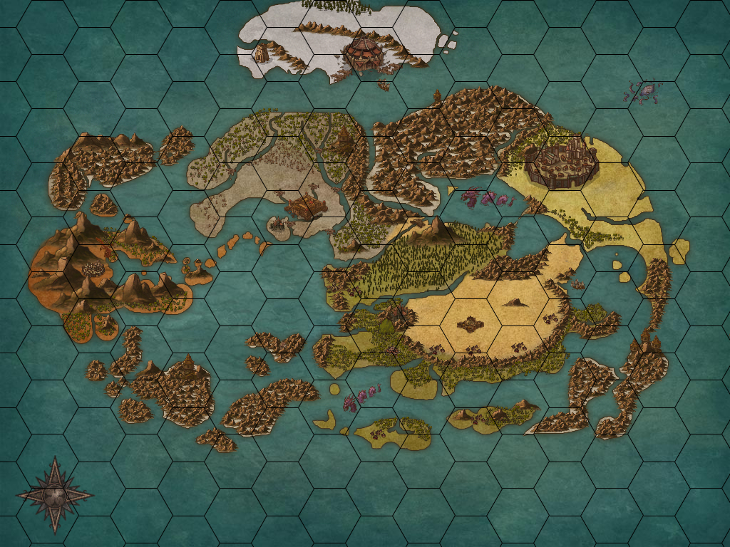 Hex world map in Avatar World. World Anvil