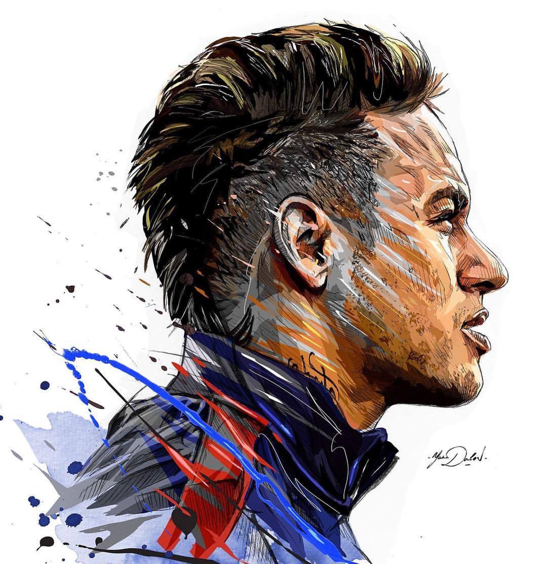 My painting of ! #neymar #neymarjr #psg #celpsg #soccer #football #futbol #championsleague #parissaintgermain