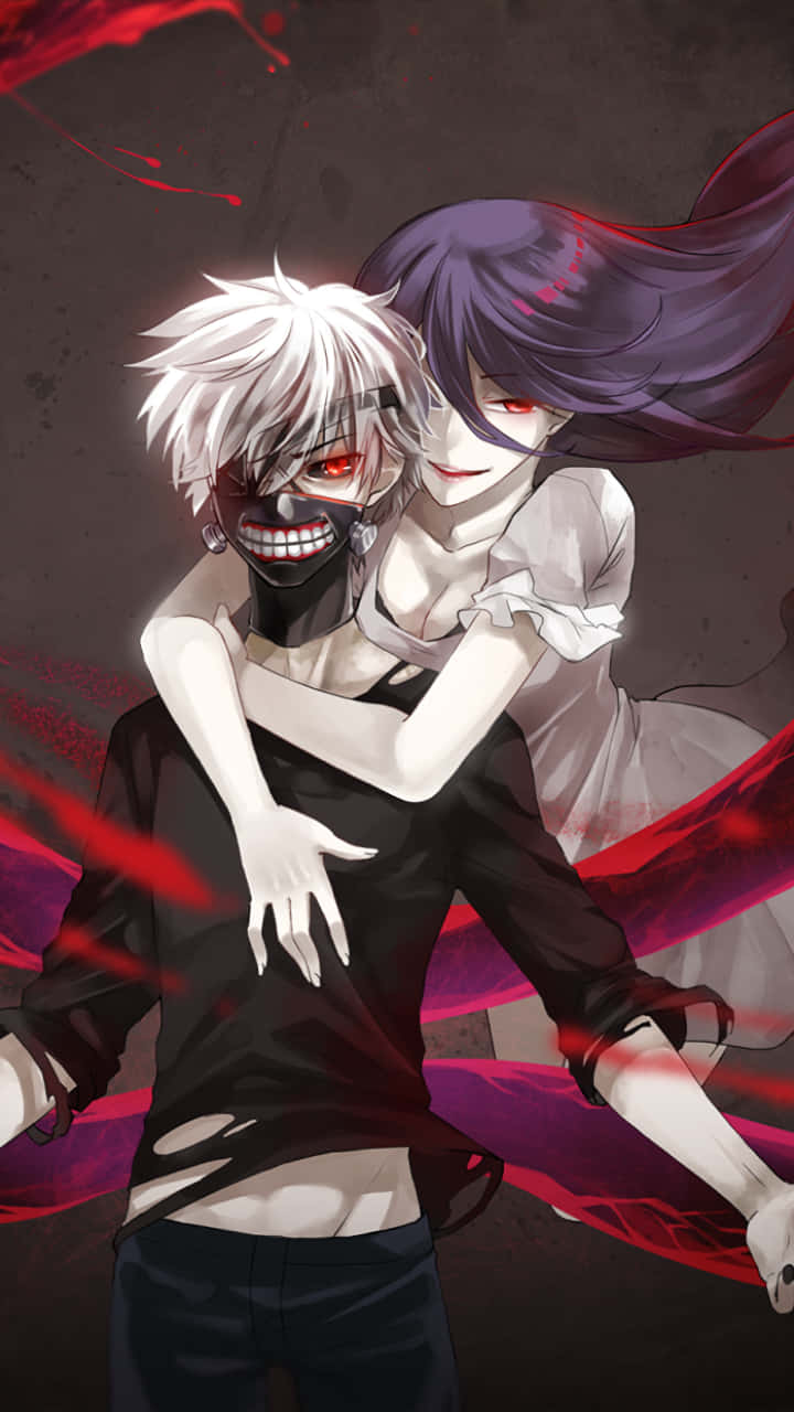 Download Ken Kaneki And Rize Kamishiro Tokyo Ghoul Anime Wallpaper