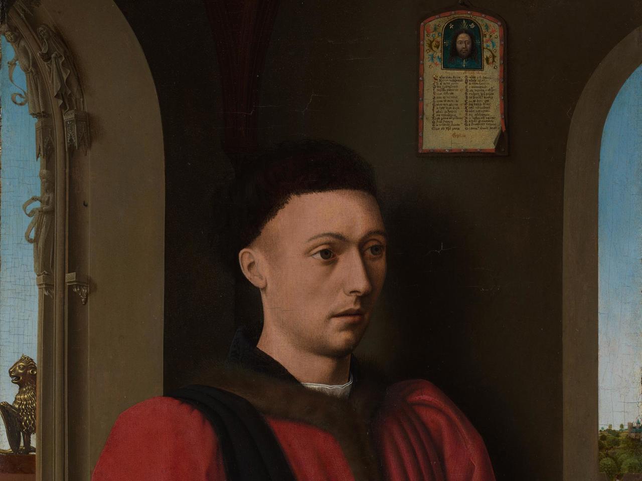 Petrus Christus. Portrait of a Young Man. NG2593. National Gallery, London