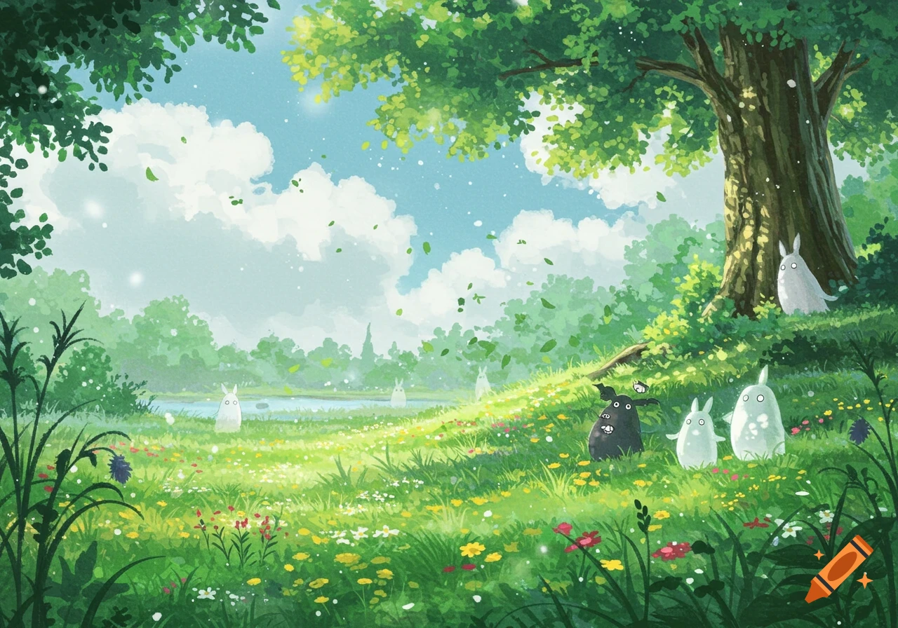 Studio Ghibli Wallpaper created on Craiyon