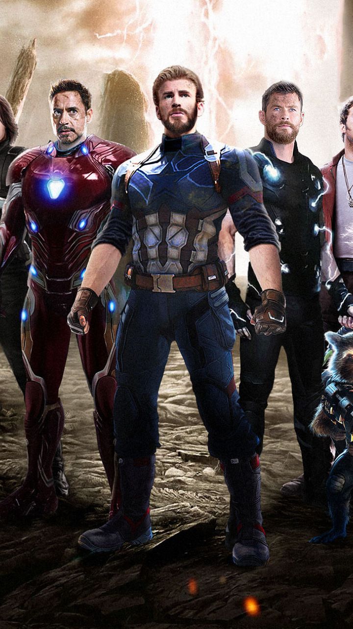 Team of superheroes, movie, 2018, Avengers: infinity war, 720x1280 wallpaper
