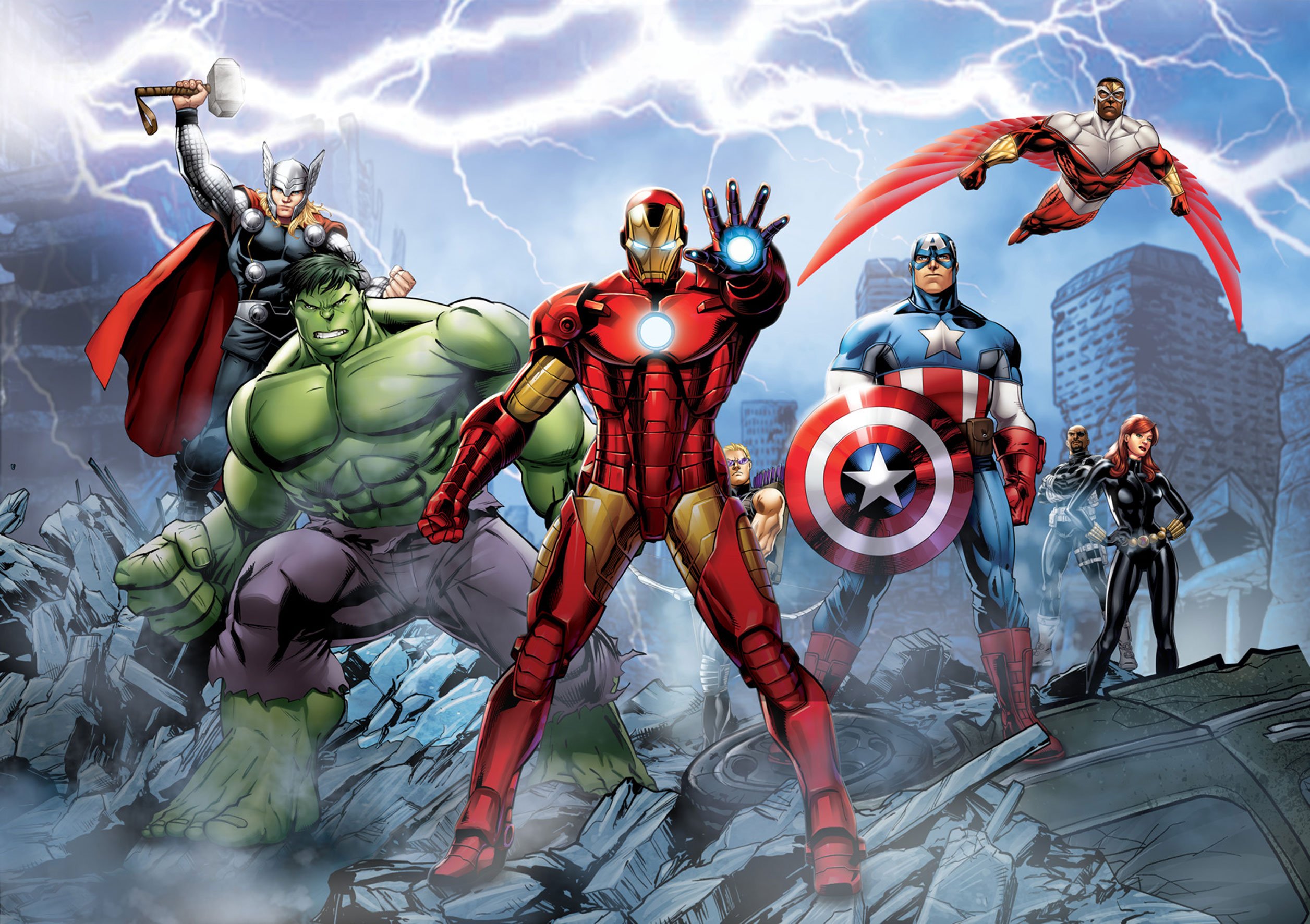 Wallpaper Team Avengers Marvel 252 x 182 cm, Amazon.com.be: Tools & Home Improvement