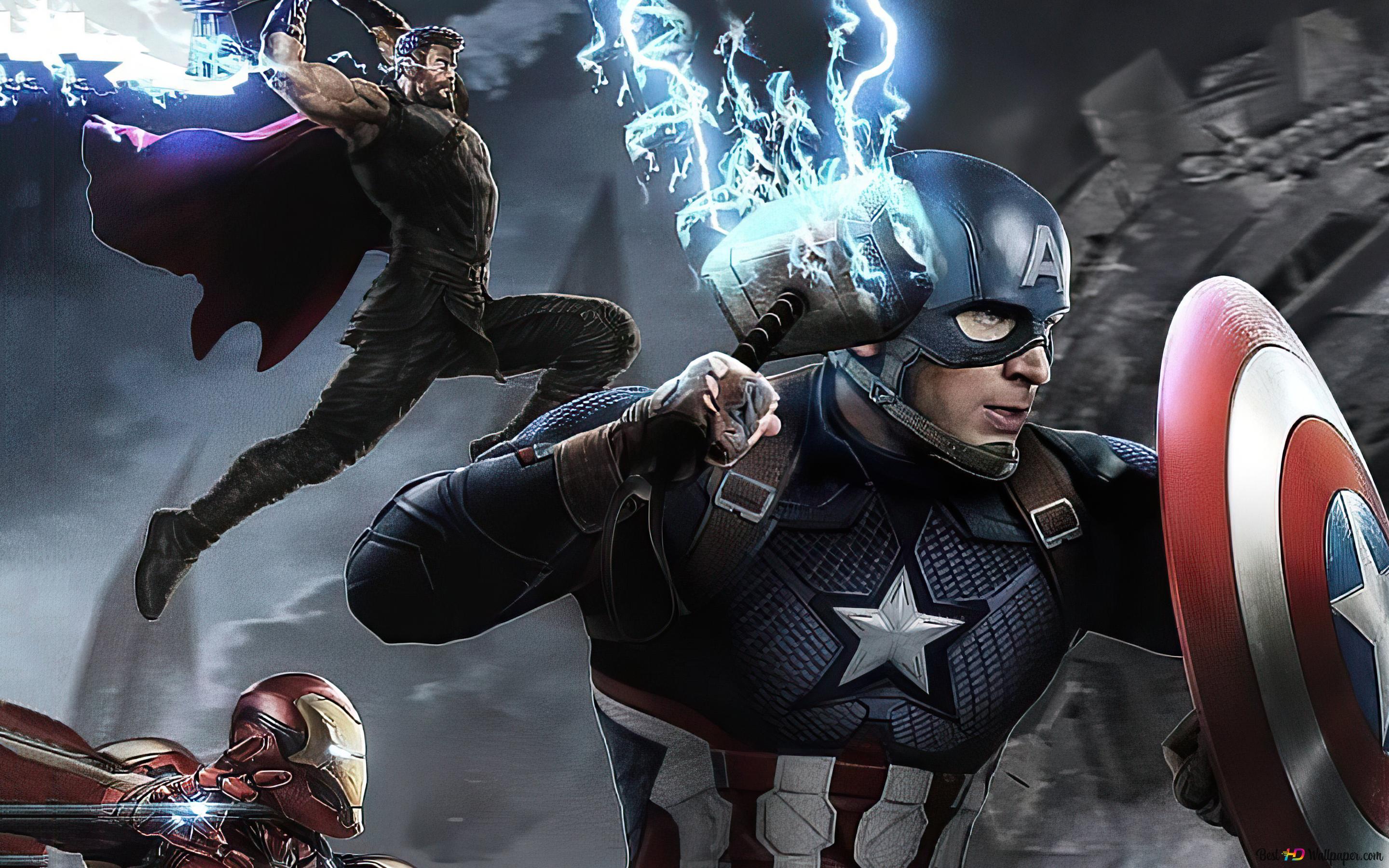 Captain And His Team Fighting Together 4K wallpaper download