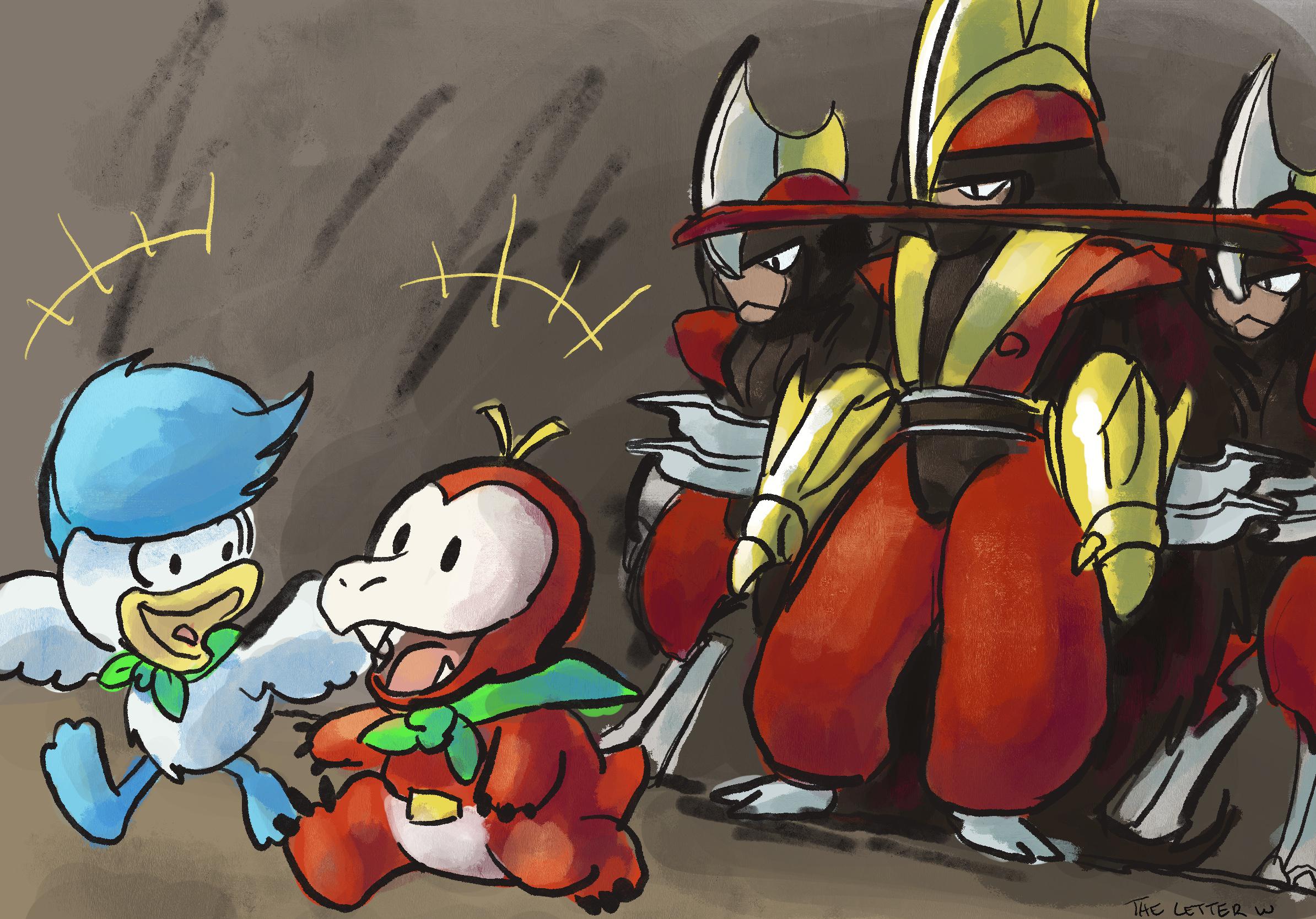 So a little while back I posted a theoretical Kingambit encounter. I enjoyed one of the comments on it so much I had to draw a sequel! [OC]