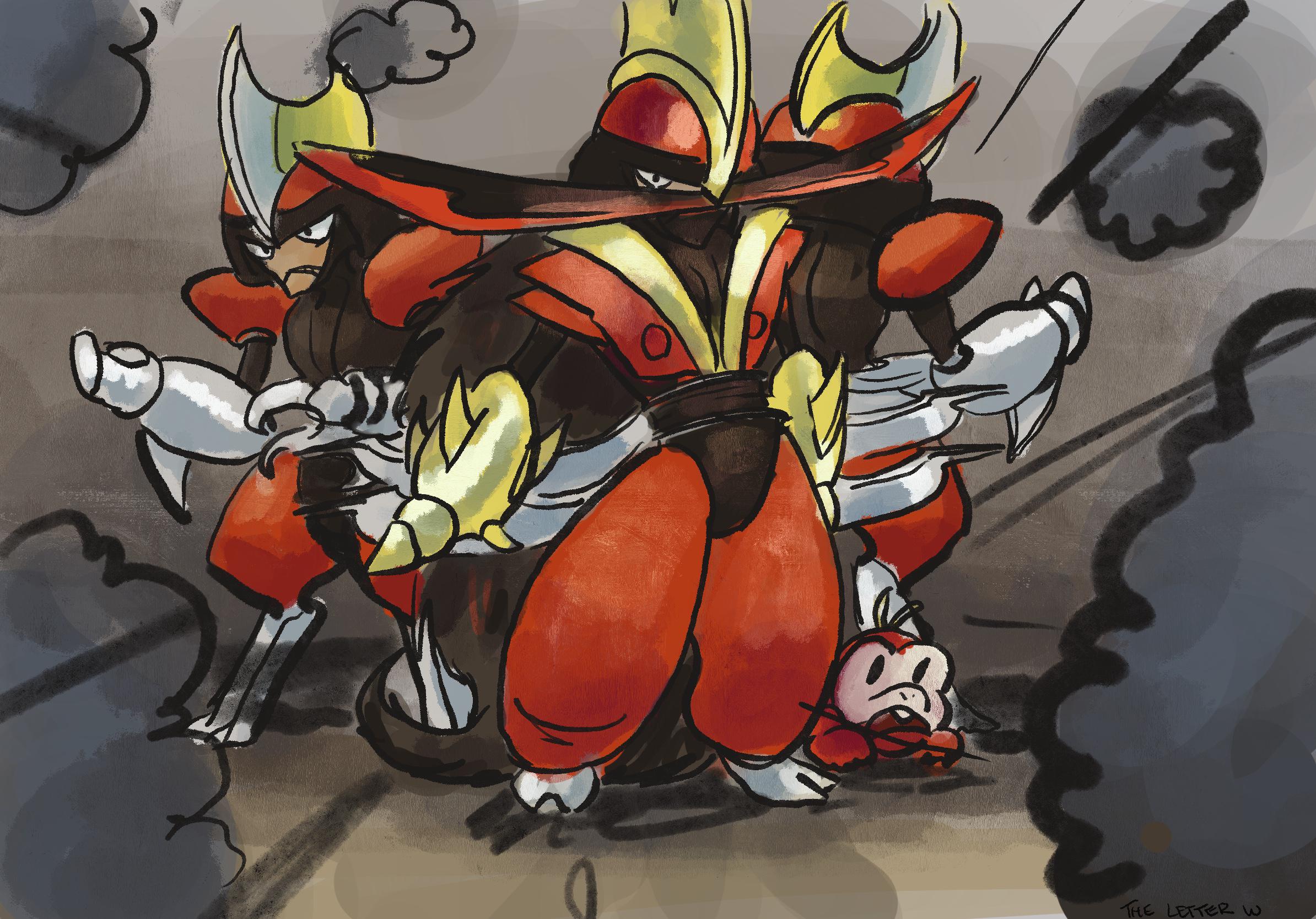 So a little while back I posted a theoretical Kingambit encounter. I enjoyed one of the comments on it so much I had to draw a sequel! [OC]