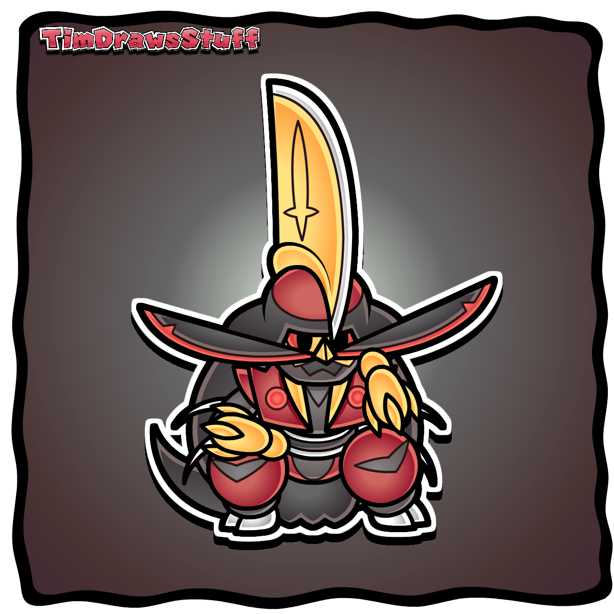 Paper Mario Kingambit by TimDrawsStuff on Newgrounds