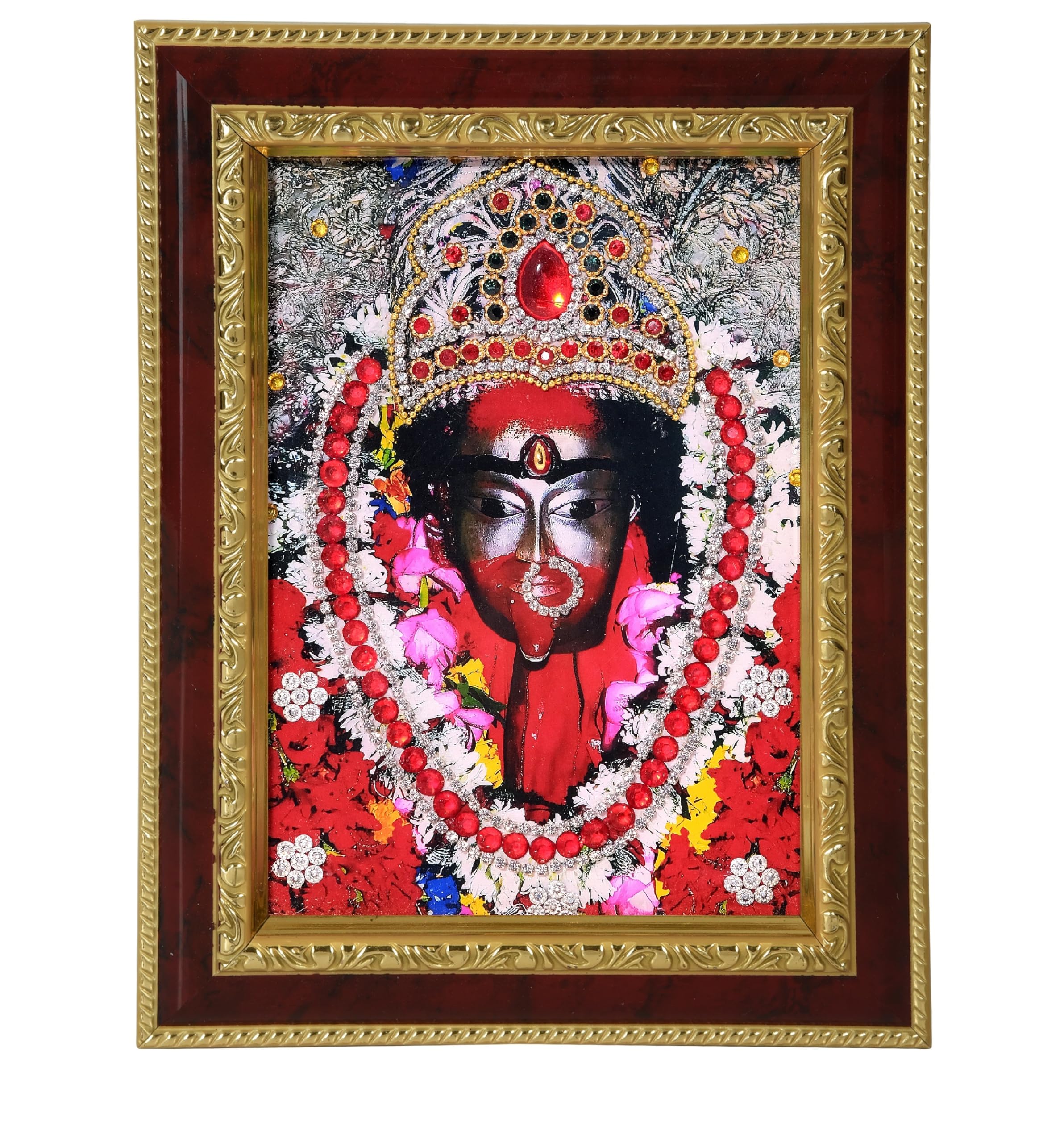 Strotam™ Fibre Goddess Tara Maa Tarapith Photo Frame Poster Frame With American Diamond Work, 8 X 10 Inch, Brown Gold, 1 Piece., Amazon.in: Home & Kitchen